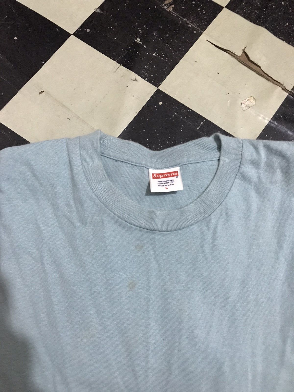 Supreme Supreme Dusty Blue Blank tee Size US L / EU 52-54 / 3 - 5 Thumbnail