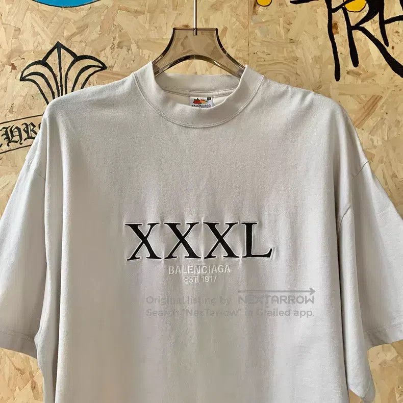 Balenciaga Balenciaga White 3XL Embroidered Logo Short Sleeve Size US L / EU 52-54 / 3 - 3 Thumbnail