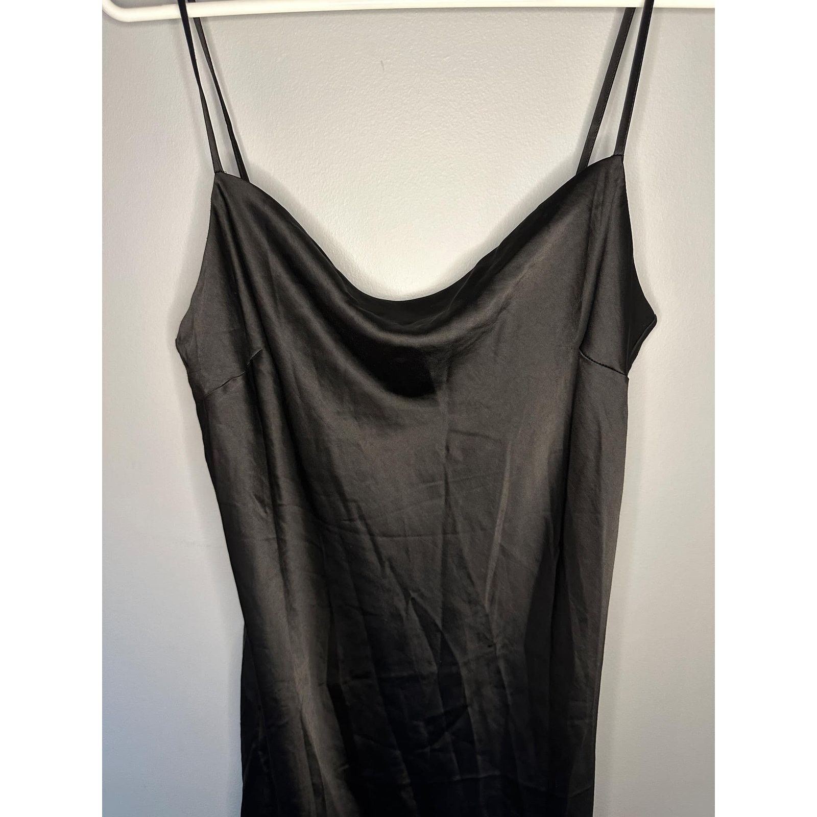 Express Express Satin Cowl Neck Midi Slip Dress Black Women's Size L Size L / US 10 / IT 46 - 7 Thumbnail