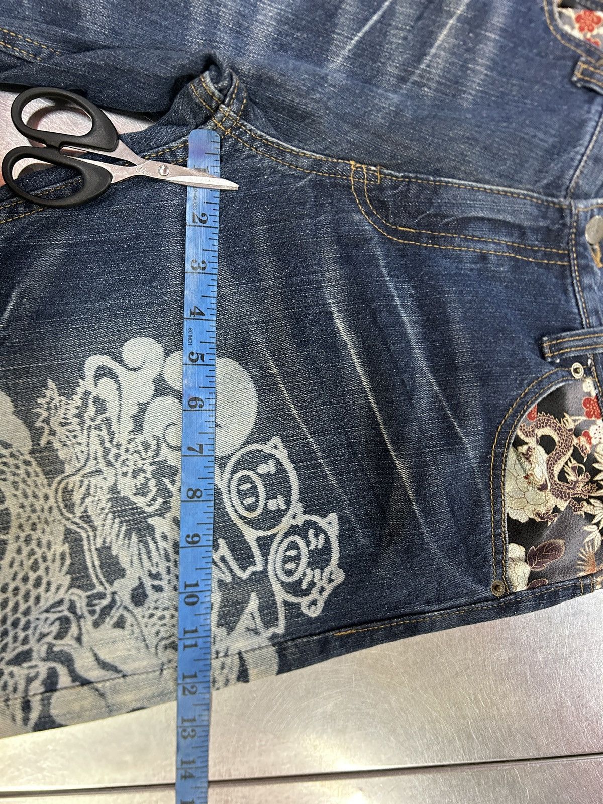 Japanese Brand Vintage Buden Karakuri Sukajan Dragon Baggy Jeans Size US 34 / EU 50 - 18 Thumbnail