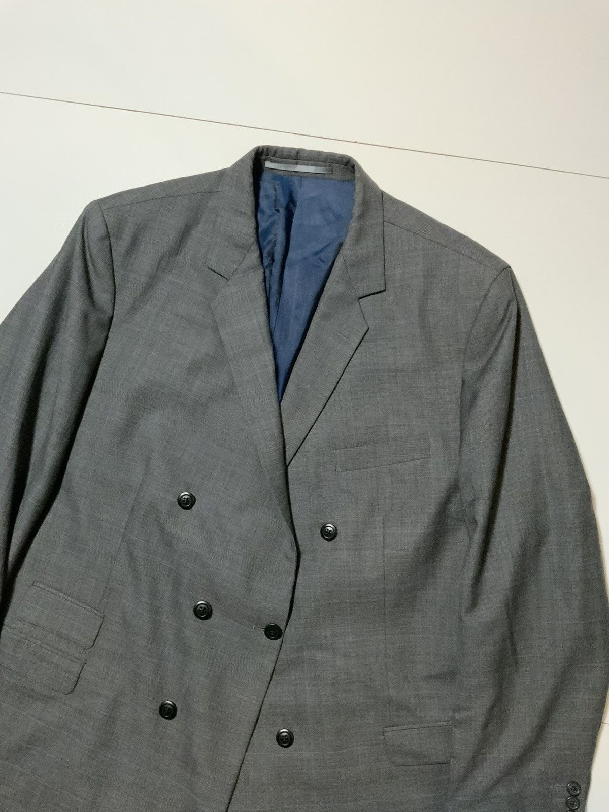 Designer Oliver Wicks 100 Year Wool Double Breasted Blazer Jacket Size 52R - 6 Thumbnail
