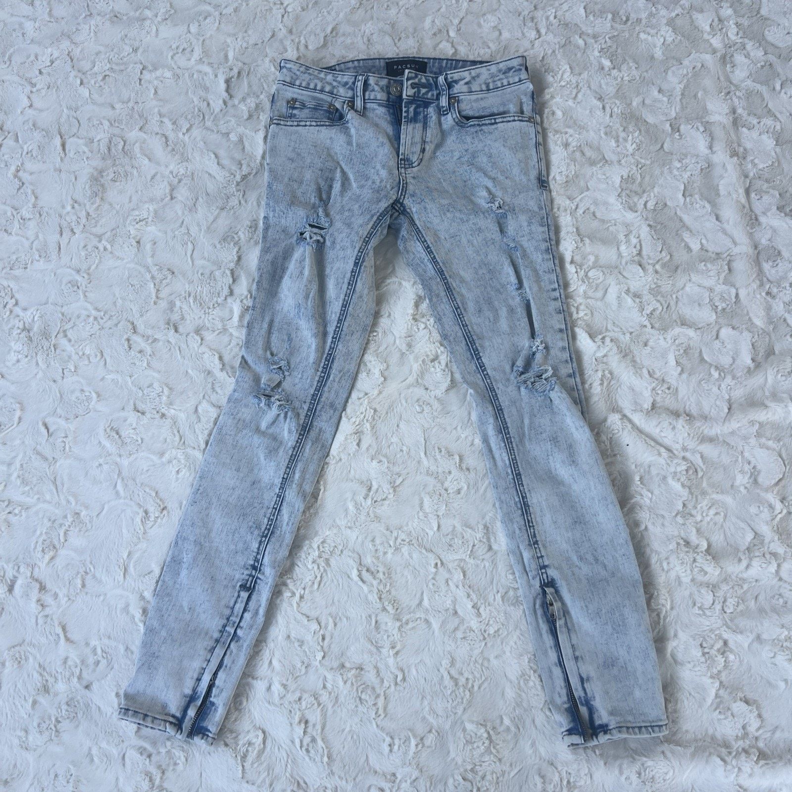 Pacsun PacSun Men's 28 X 30 Skinny Jeans Distressed Active Stretch Size US 28 / EU 44 - 1 Thumbnail