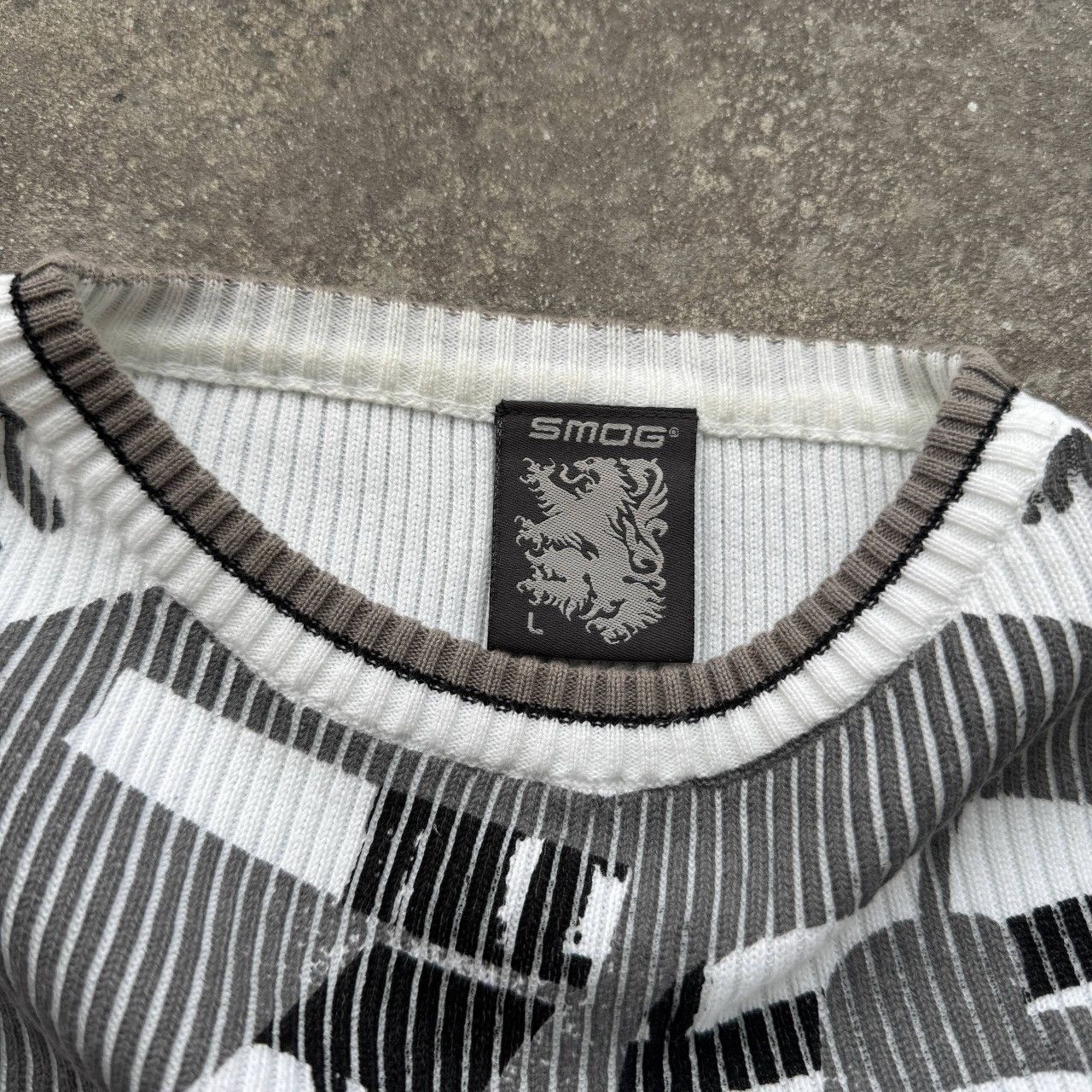 Hysteric Glamour Diesel Style Y2K Vintage Punk Opium Ribbed Knit Sweater Size US L / EU 52-54 / 3 - 12 Thumbnail