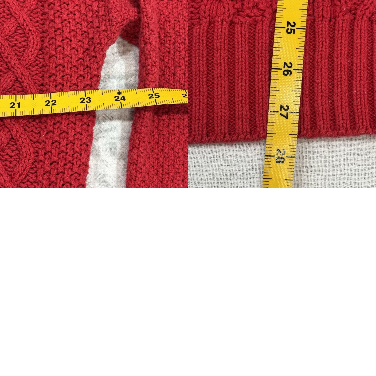 Vintage VINTAGE Lord Jeff Sweater Cable Knit Fisherman Red Crew Neck Long Sleeve Men L Size US L / EU 52-54 / 3 - 8 Thumbnail
