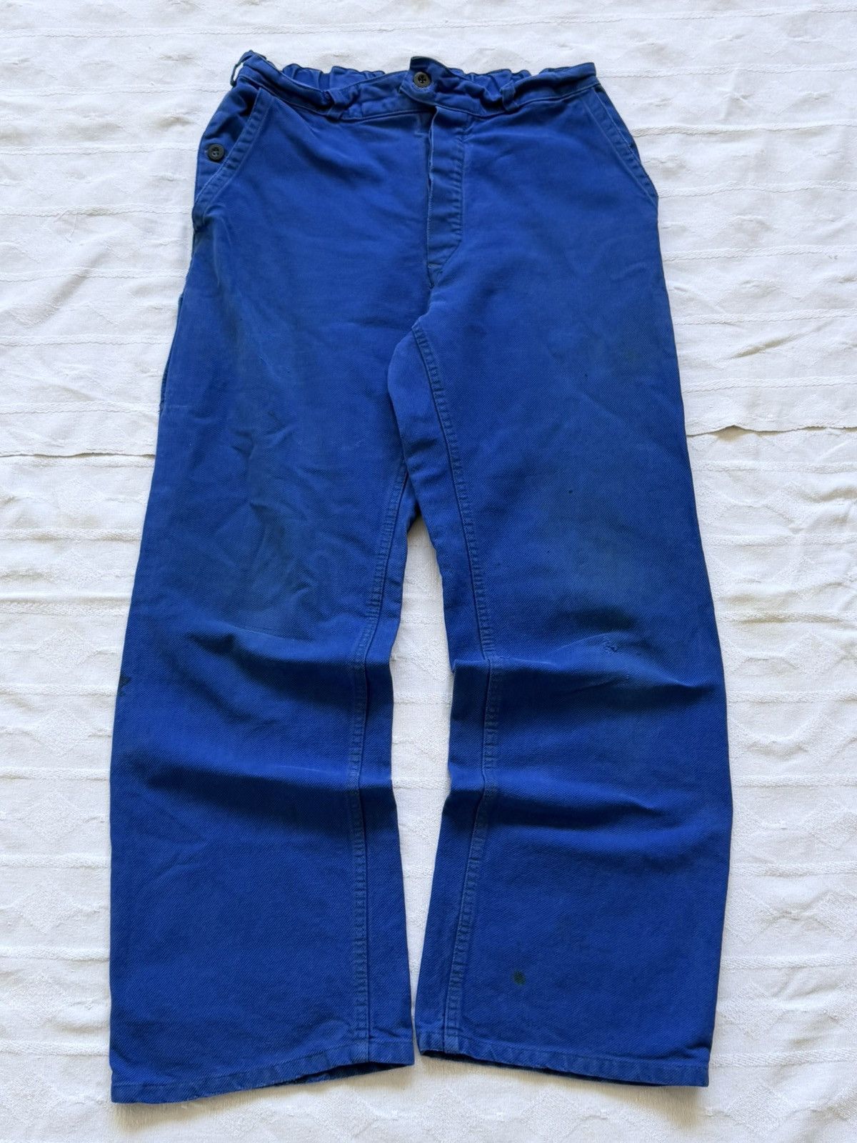 Le Laboureur Vintage 80S French „Lutteurs” Faded Work Pants Size US 30 / EU 46 - 1 Thumbnail