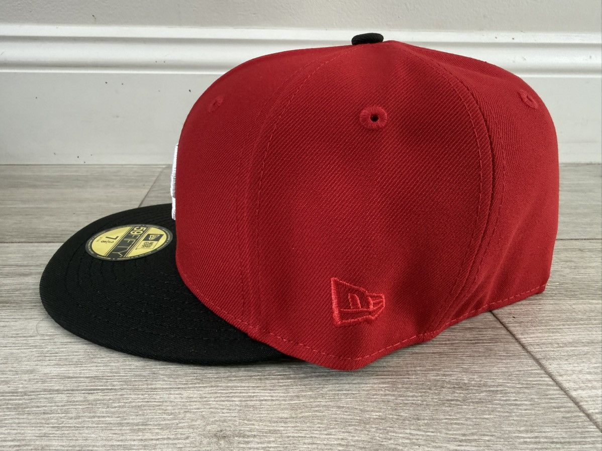 New Era Los Angeles Dodgers Hat Club New Era Red Black Fitted 7 3/8 Size ONE SIZE - 4 Thumbnail