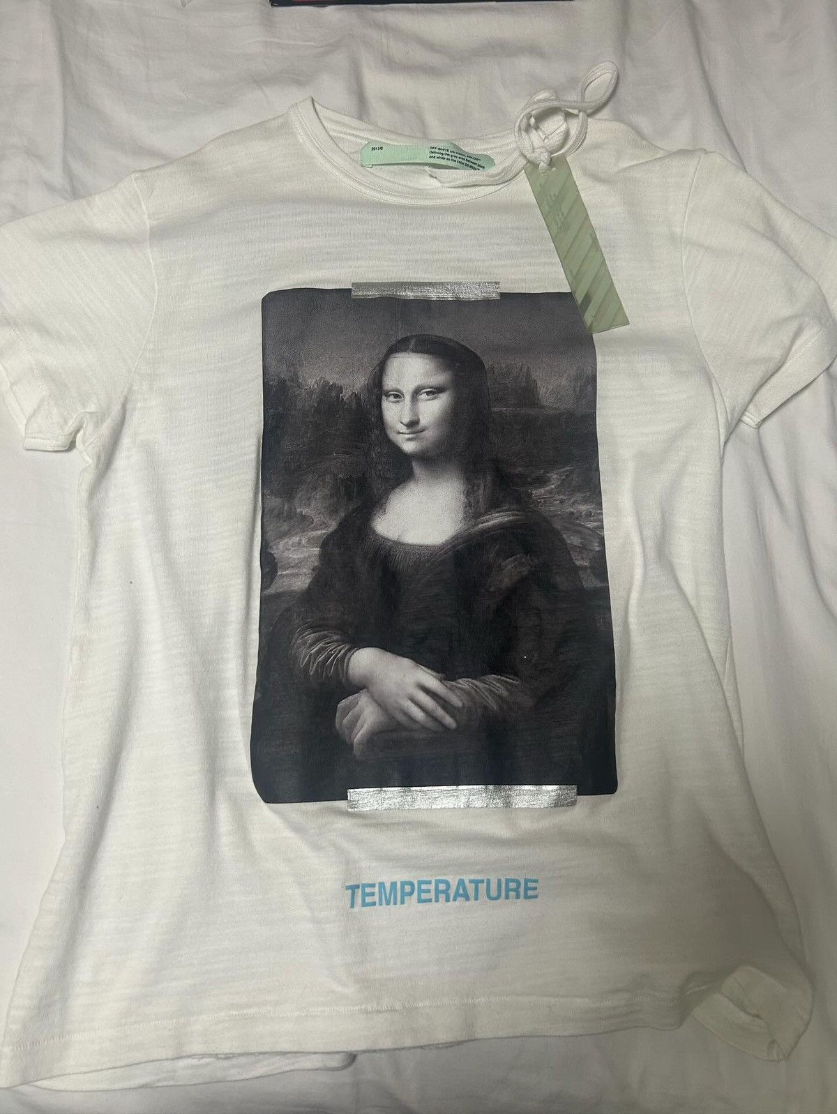 Off White Streetwear Vintage Off White Mona Lisa Temperature T Shirt Grailed