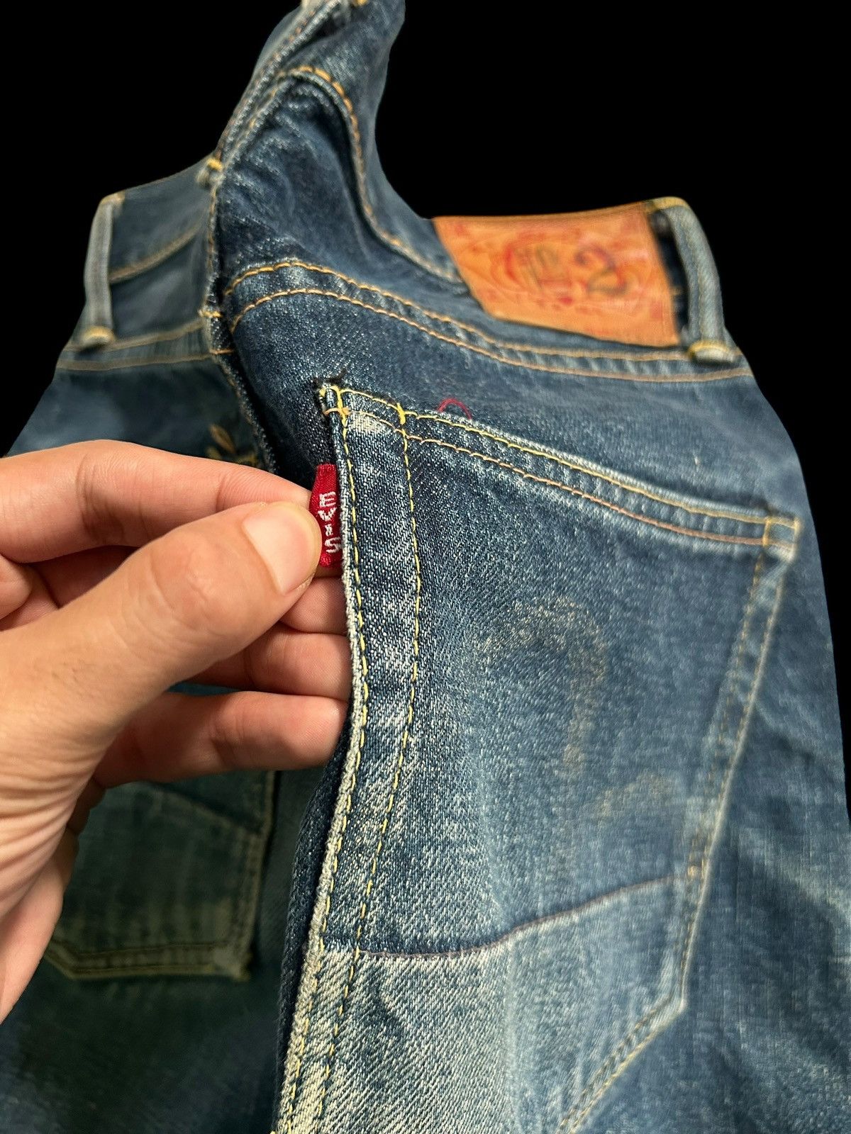 Japanese Brand × Kapital × Vintage Vintage EVIS Selvedge Distressed Short Denim Jeans Size US 28 / EU 44 - 6 Thumbnail