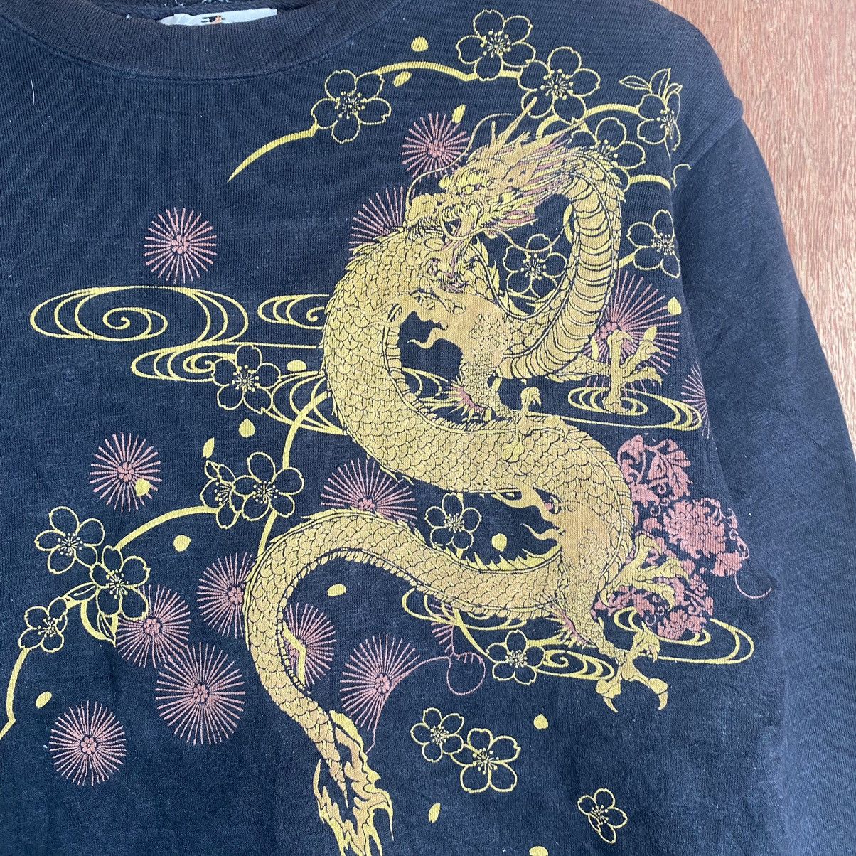 Japanese Brand Karakuri DRAGON LOGO VINTAGE SWEATSHIRT #K01584 Size US M / EU 48-50 / 2 - 10 Thumbnail