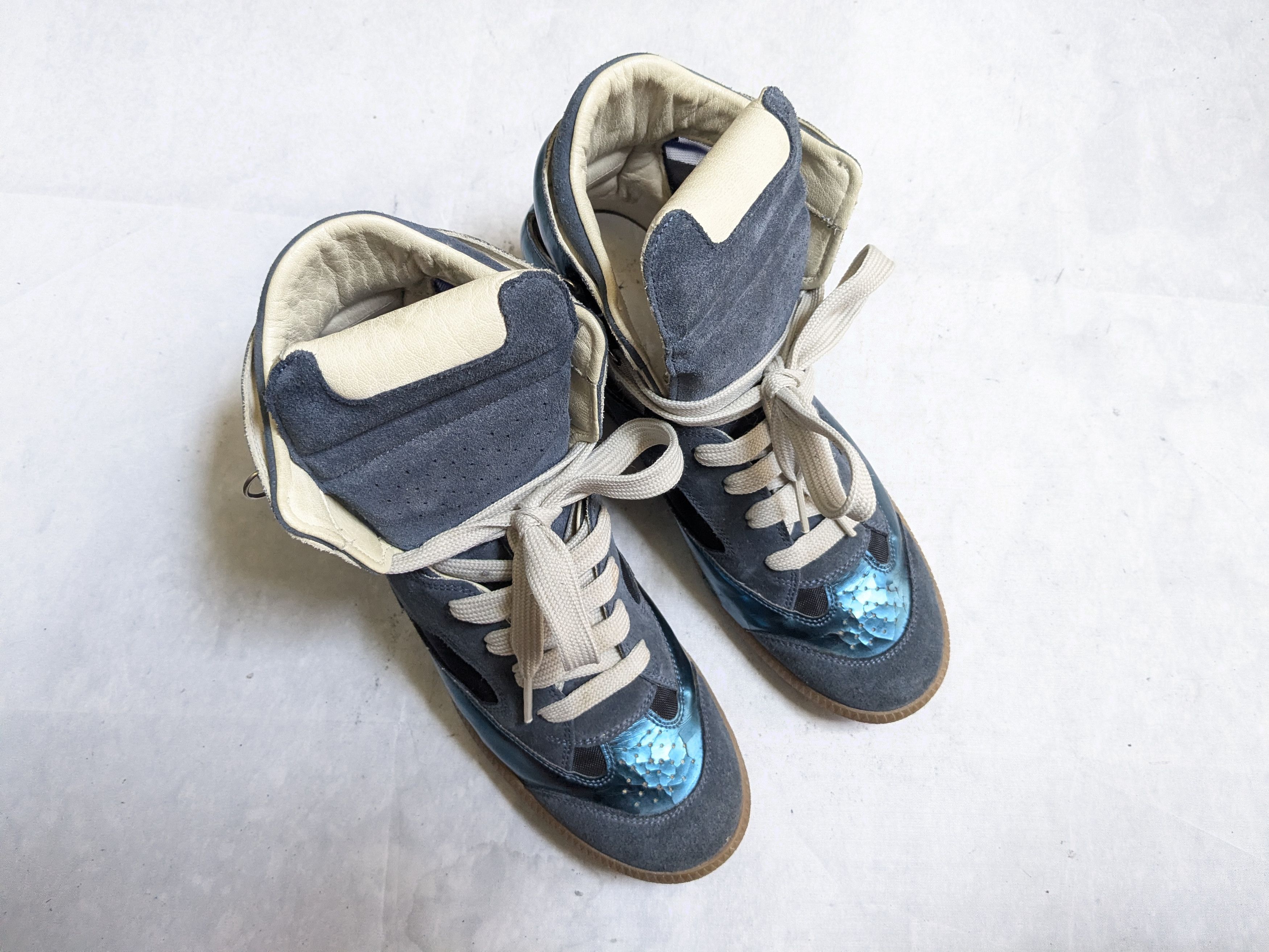 Maison Margiela Maison Margiela High Top Cut Out Sneakers Blue 9 42 Size US 9 / EU 42 - 4 Thumbnail