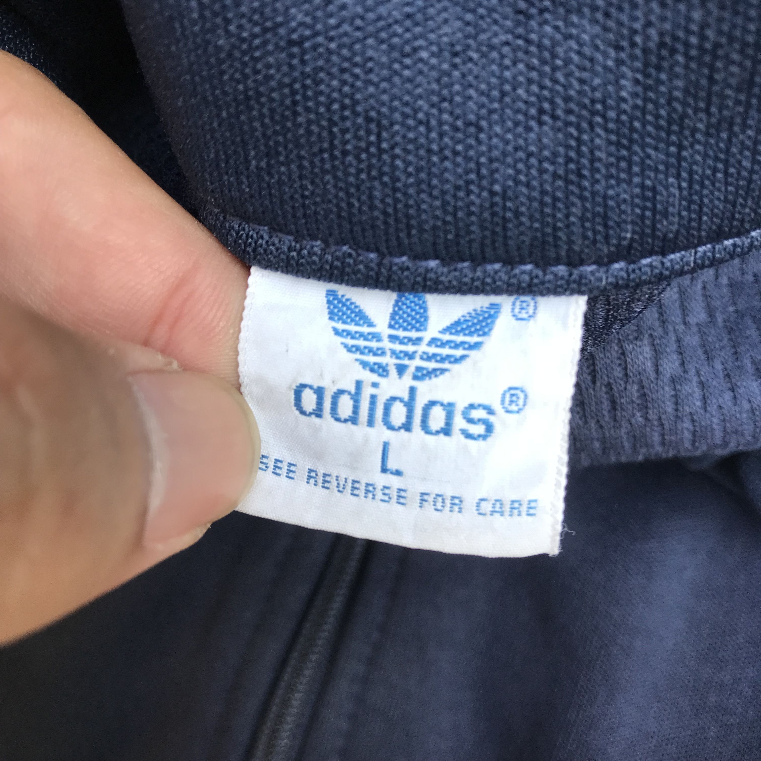 Adidas Vintage adidas tracktop race stripe lining jacket two tone Size US L / EU 52-54 / 3 - 8 Thumbnail