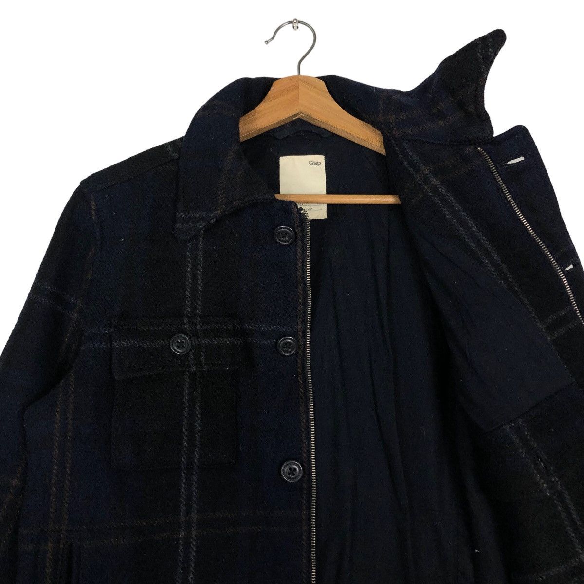 Japanese Brand 🔥Vintage Gap Wool Worker Jacket Tartan Design Japan Size US S / EU 44-46 / 1 - 10 Thumbnail