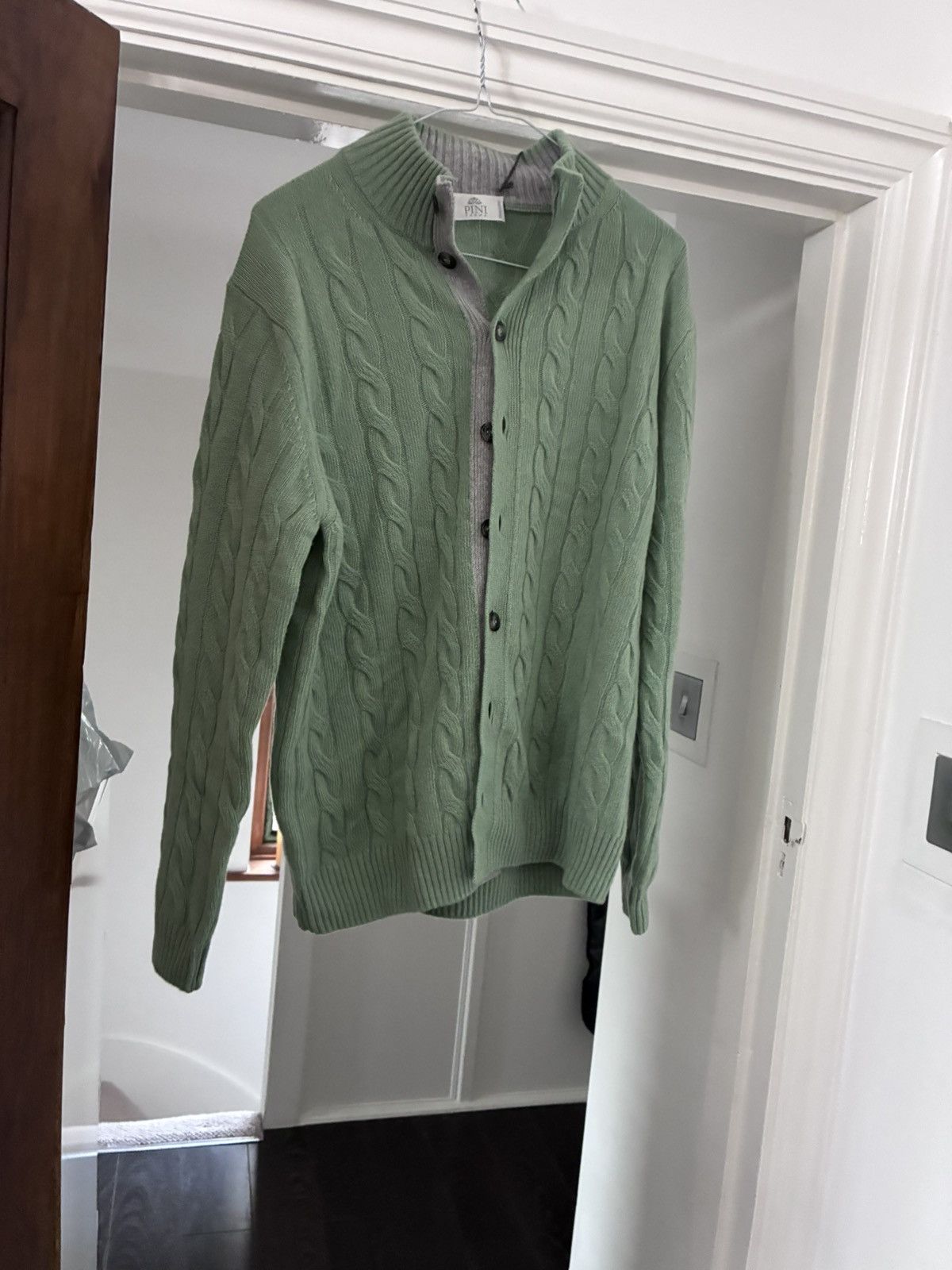 Pini parma green cashmere blend cardigan size 50