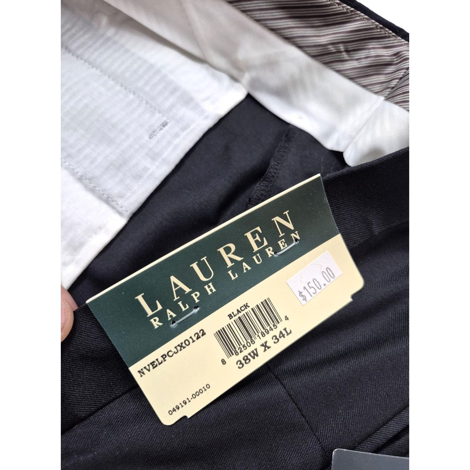 Ralph Lauren VINTAGE Lauren Ralph Lauren Mens Pants 38x34 Black Wool Flat Front Office Size US 38 / EU 54 - 5 Thumbnail
