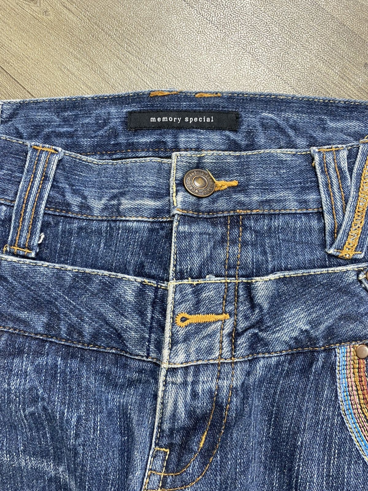 Japanese Brand 2000s Japanese Double Waist Distressed Punk Lgb Jeans Y2K Size US 33 - 8 Thumbnail