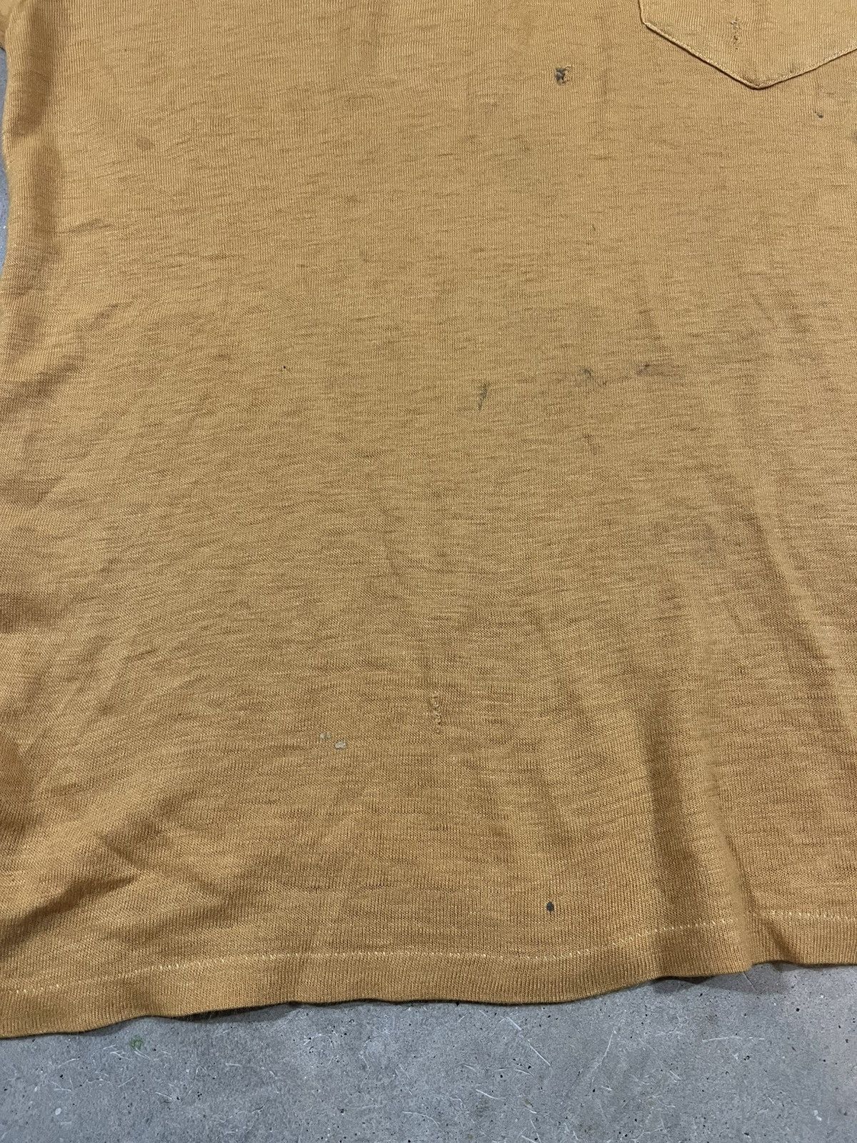 Vintage Vintage 70s Mustard Yellow Cotton Polo Shirt Size US M / EU 48-50 / 2 - 3 Thumbnail