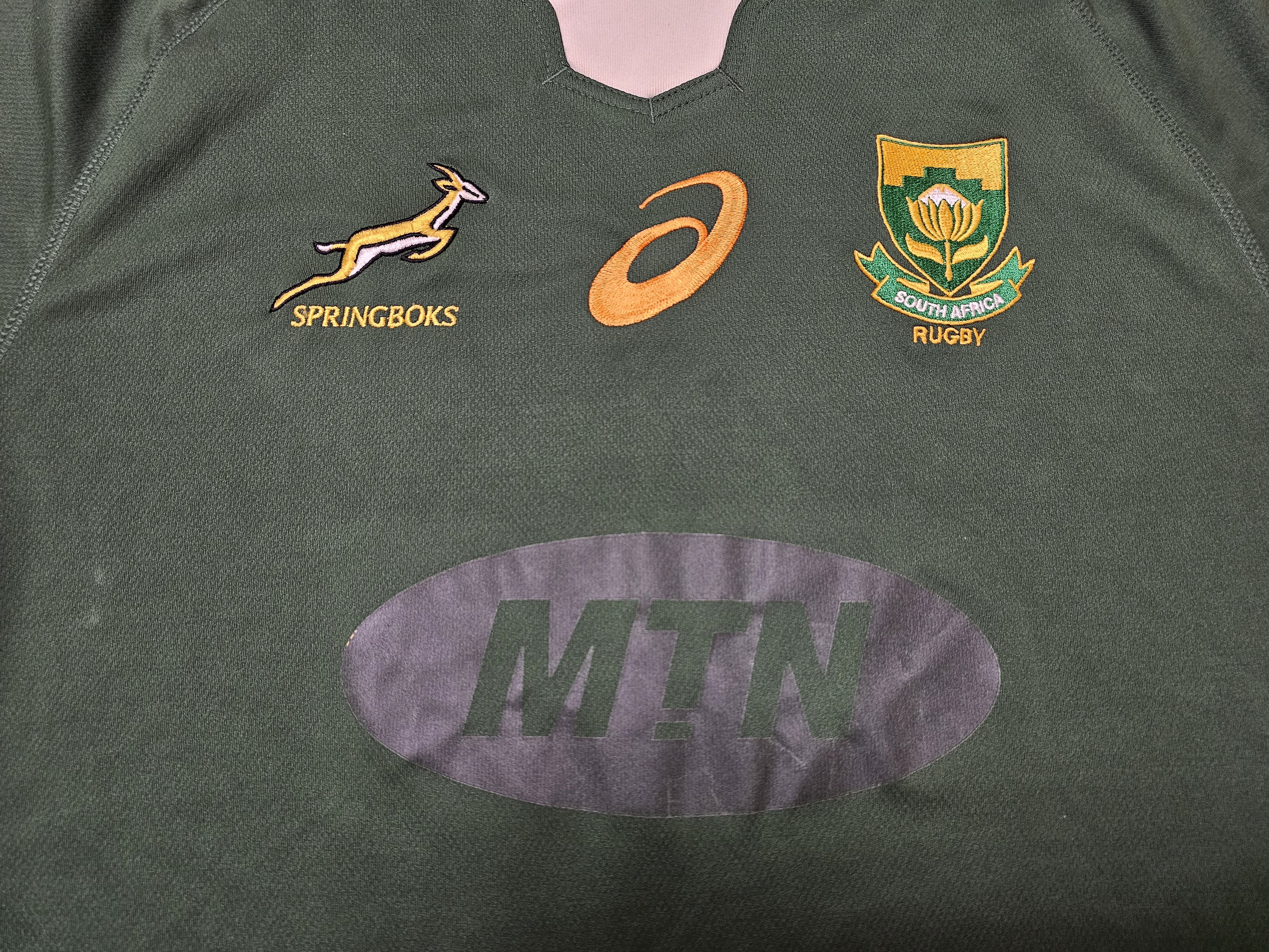 Asics SOUTH AFRICA RUGBY JERSEY WORLD CUP UNION RUGBY Size US XXL / EU 58 / 5 - 3 Thumbnail