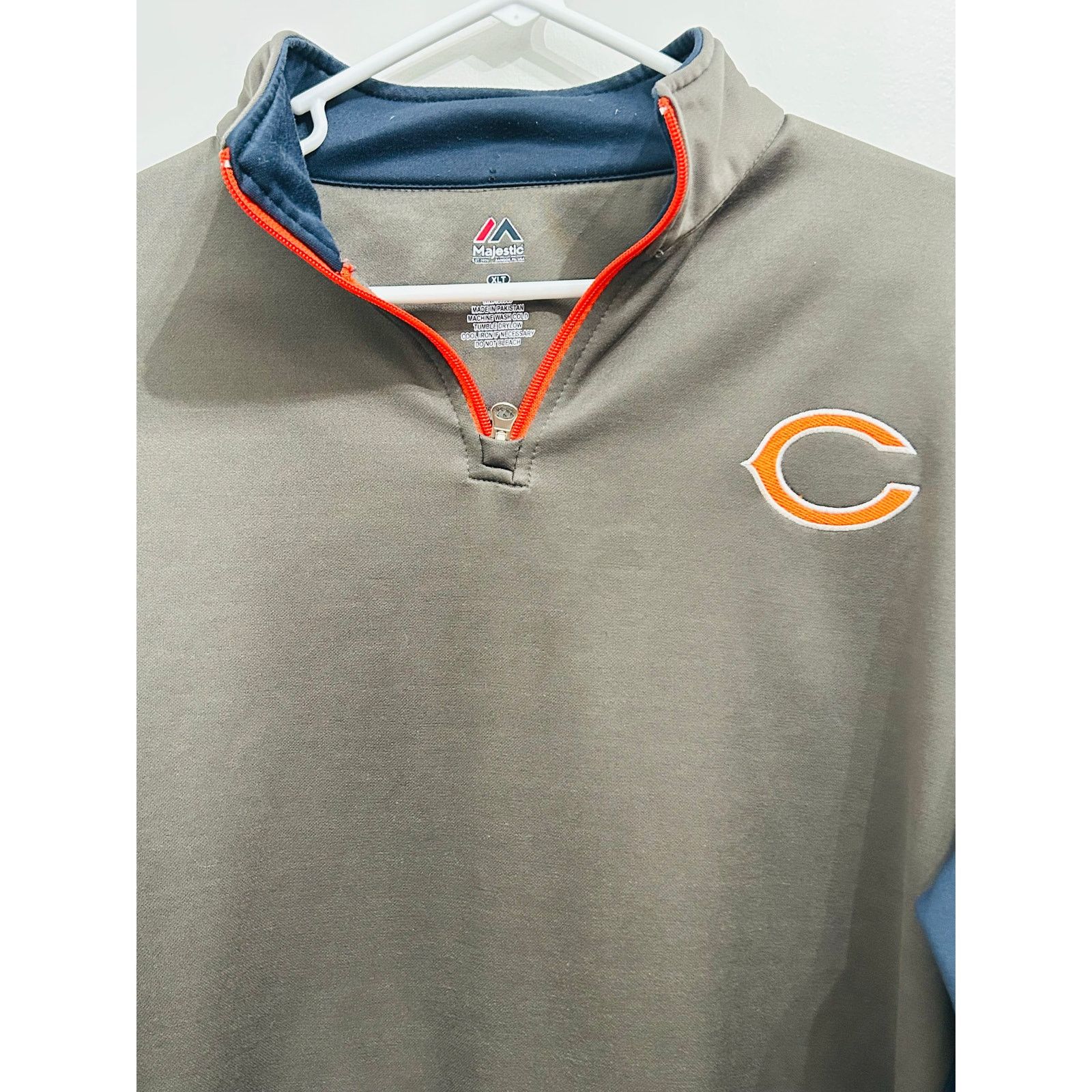 Majestic Chicago Bears Majestic XLT Quarter-Zip Performance Fleece Size US XL / EU 56 / 4 - 3 Thumbnail