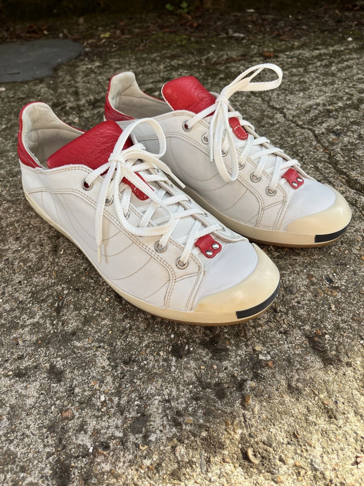 Faconnable Faconnable Made in Italy White Red Sneakers EU 40 UK 8 Size US 8 / EU 41 - 3 Thumbnail