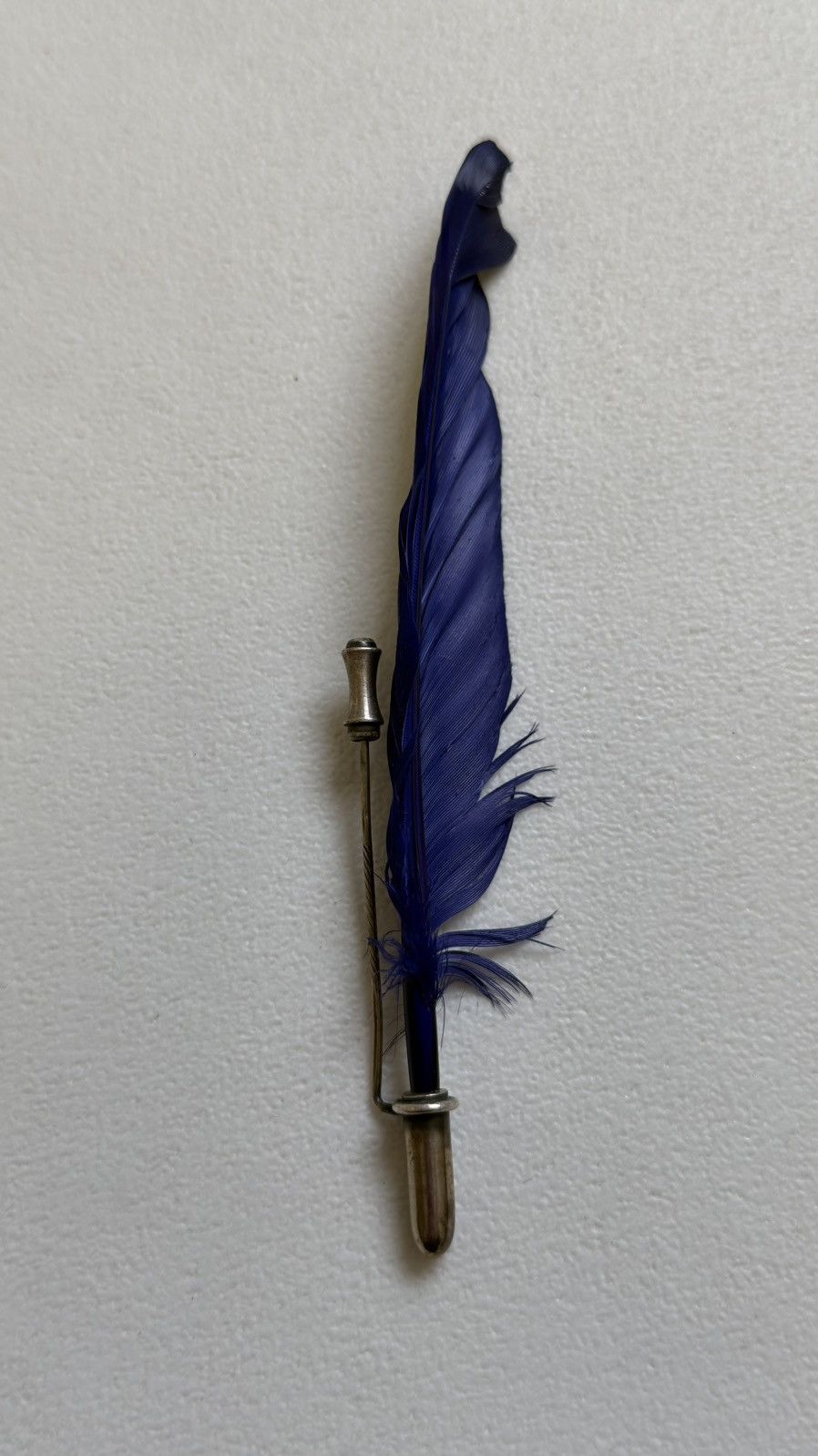 Ann Demeulemeester ‘Blue Feather’ Silver Pin Brooch Size ONE SIZE - 15 Thumbnail