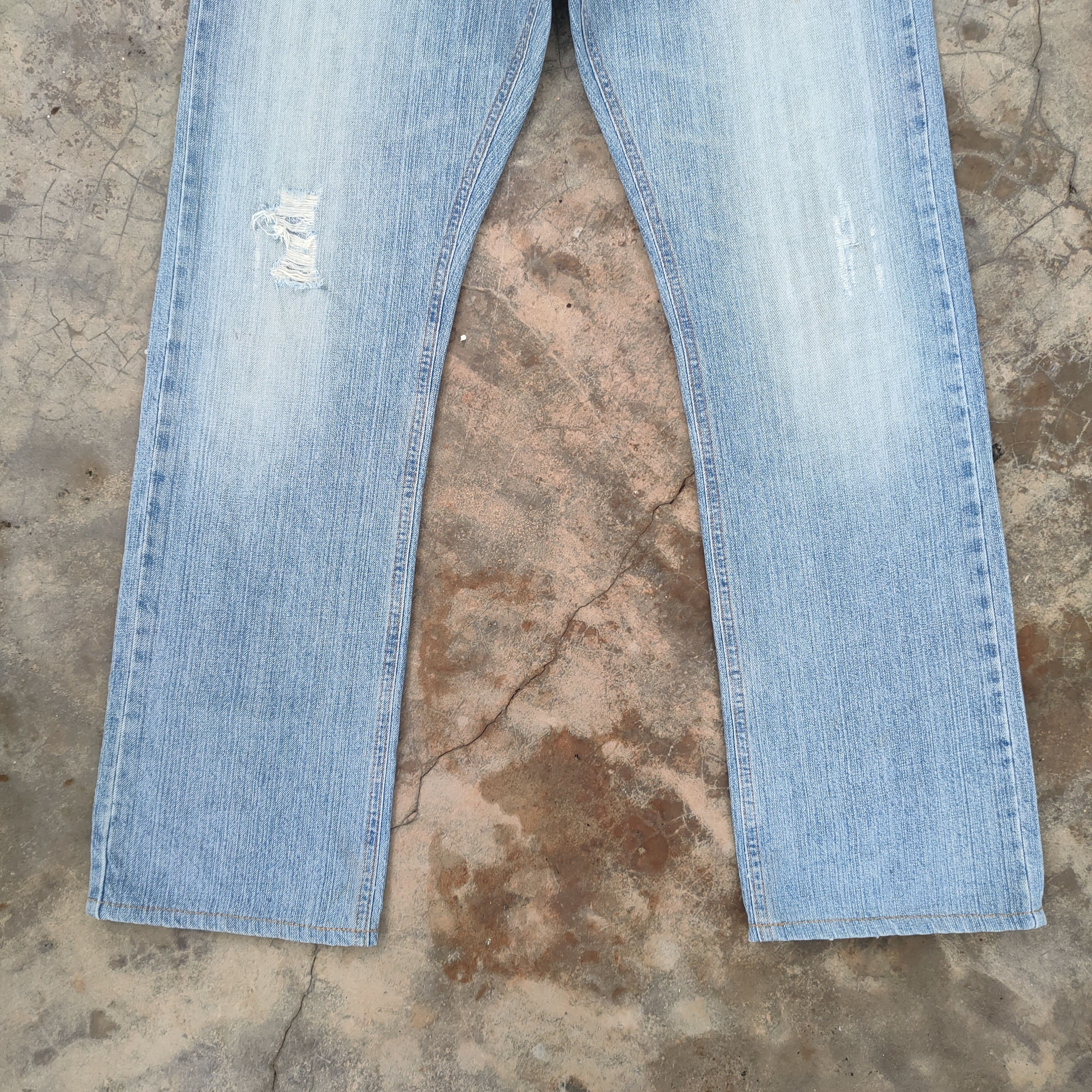 Black Label × Burberry × Jean VINTAGE BURBERRY BLACK JEANS DISTRESSED DENIM JEANS PANTS Size US 31 - 4 Thumbnail