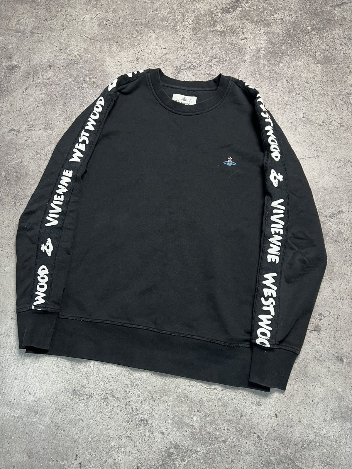 Vivienne Westwood Men's Black Vivienne Westwood Taped Sweatshirt Size US M / EU 48-50 / 2 - 3 Thumbnail