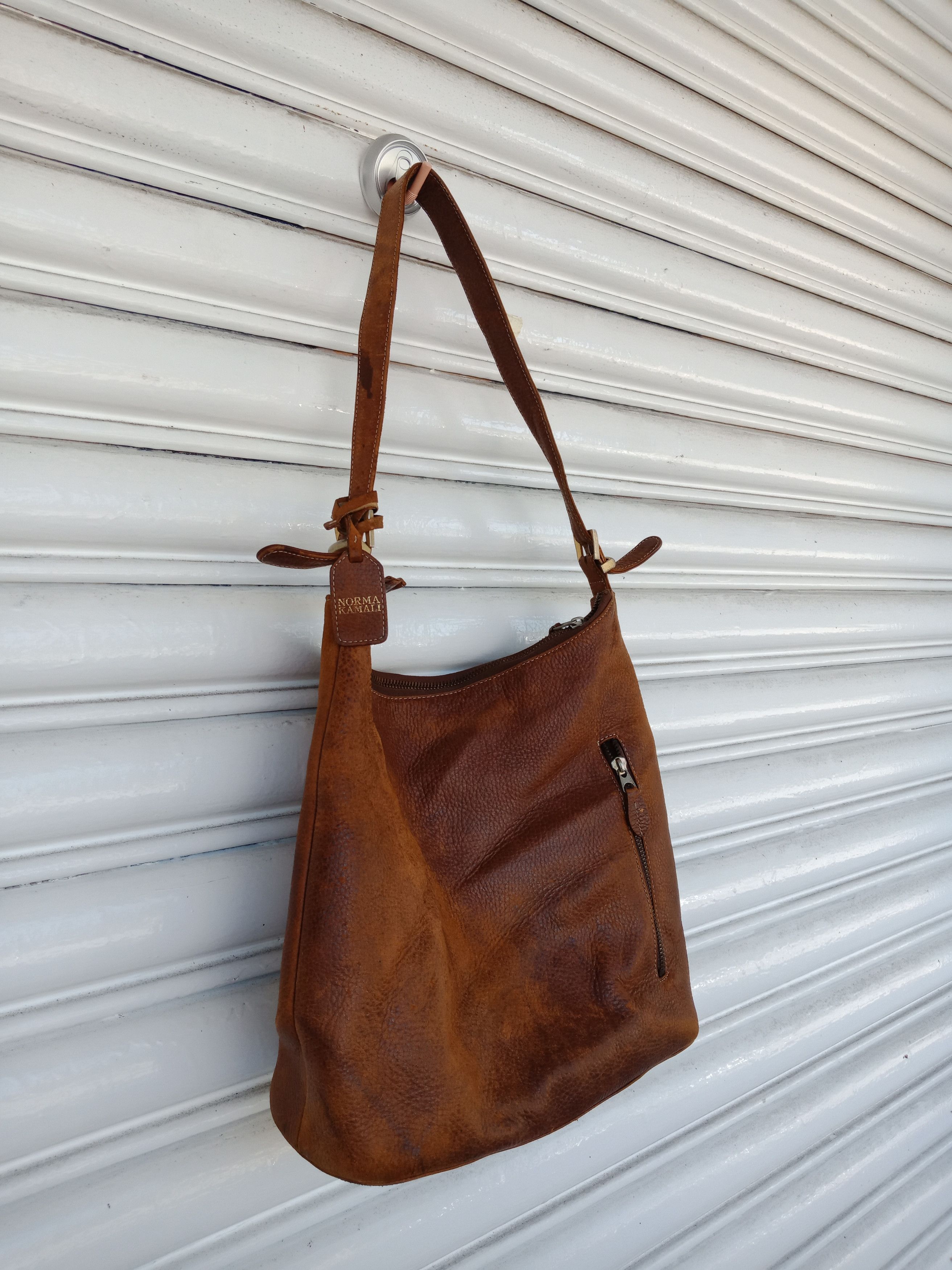 Japanese Brand Norma Kamali Leather Bag Size ONE SIZE - 3 Thumbnail