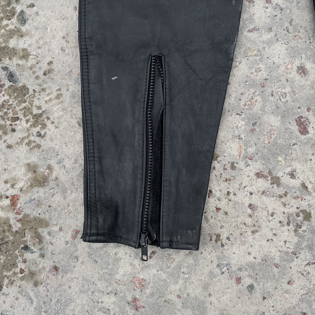 Other Vintage Moto Pants 28 Real Leather Y2K 90s USA Style Size US 28 / EU 44 - 10 Thumbnail
