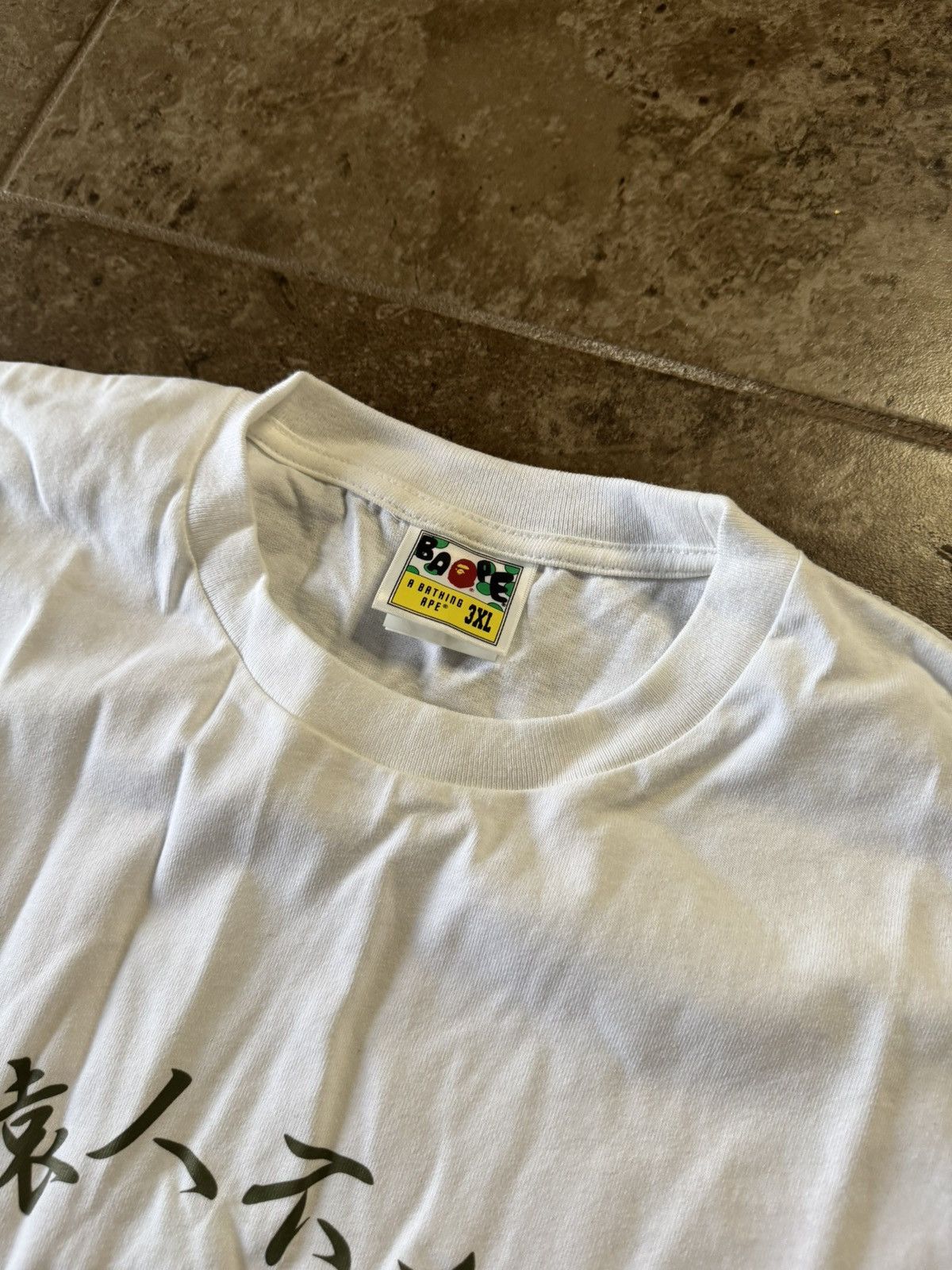 Bape BAPE 1ST Camo Kanji Logo Japan Tee White Size US XXL / EU 58 / 5 - 3 Thumbnail