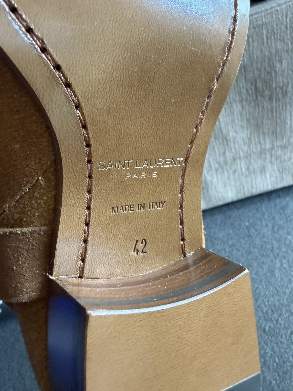 Saint Laurent Paris $1.45k Saint Laurent Wyatt Harness boots 42 tan beige Grail Size US 9 / EU 42 - 13 Thumbnail