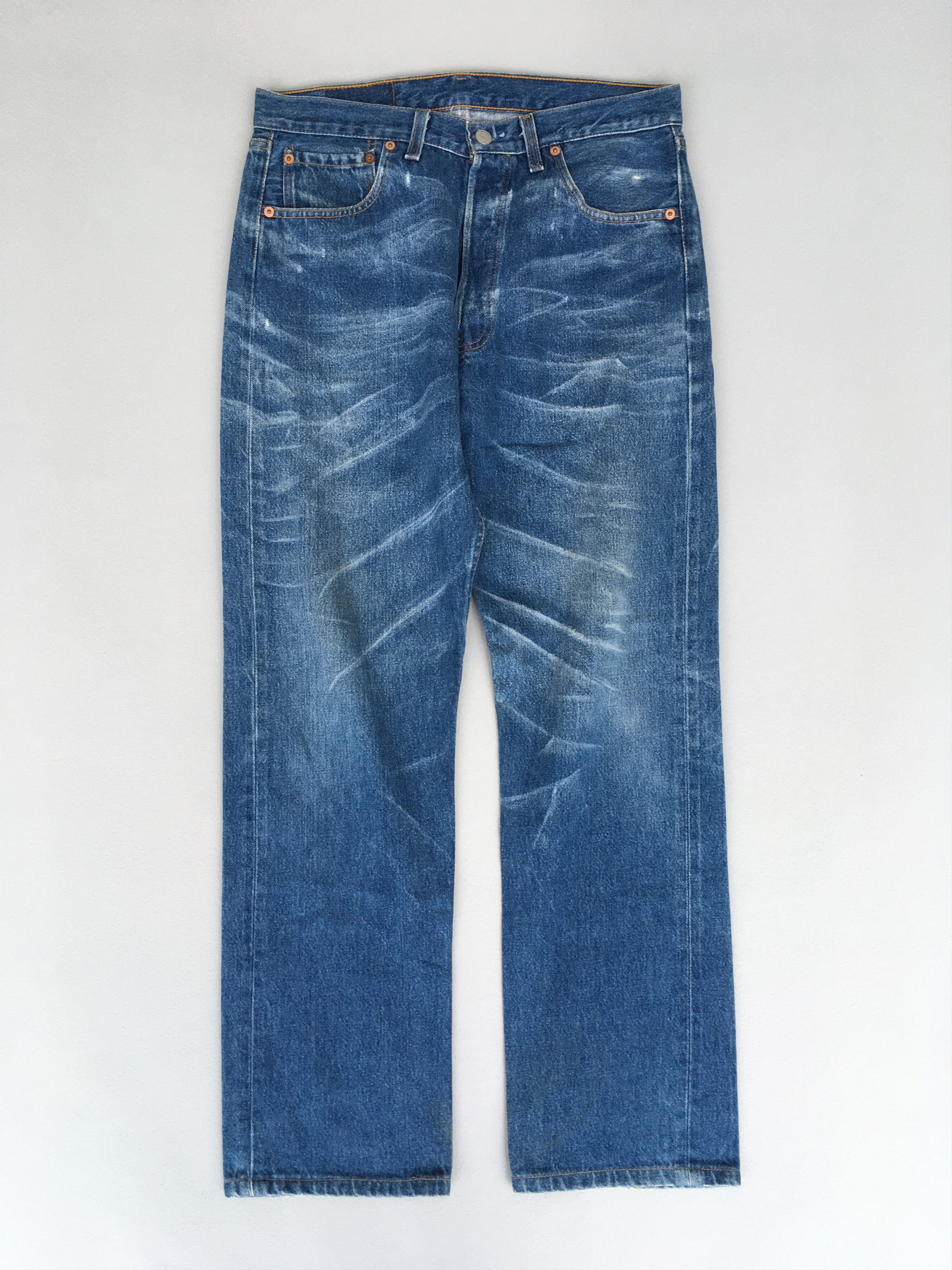 Image of Levis x Vintage Size 30X30.5 Vintage 90's Levi's 501 Indigo Blue Jeans, Men's