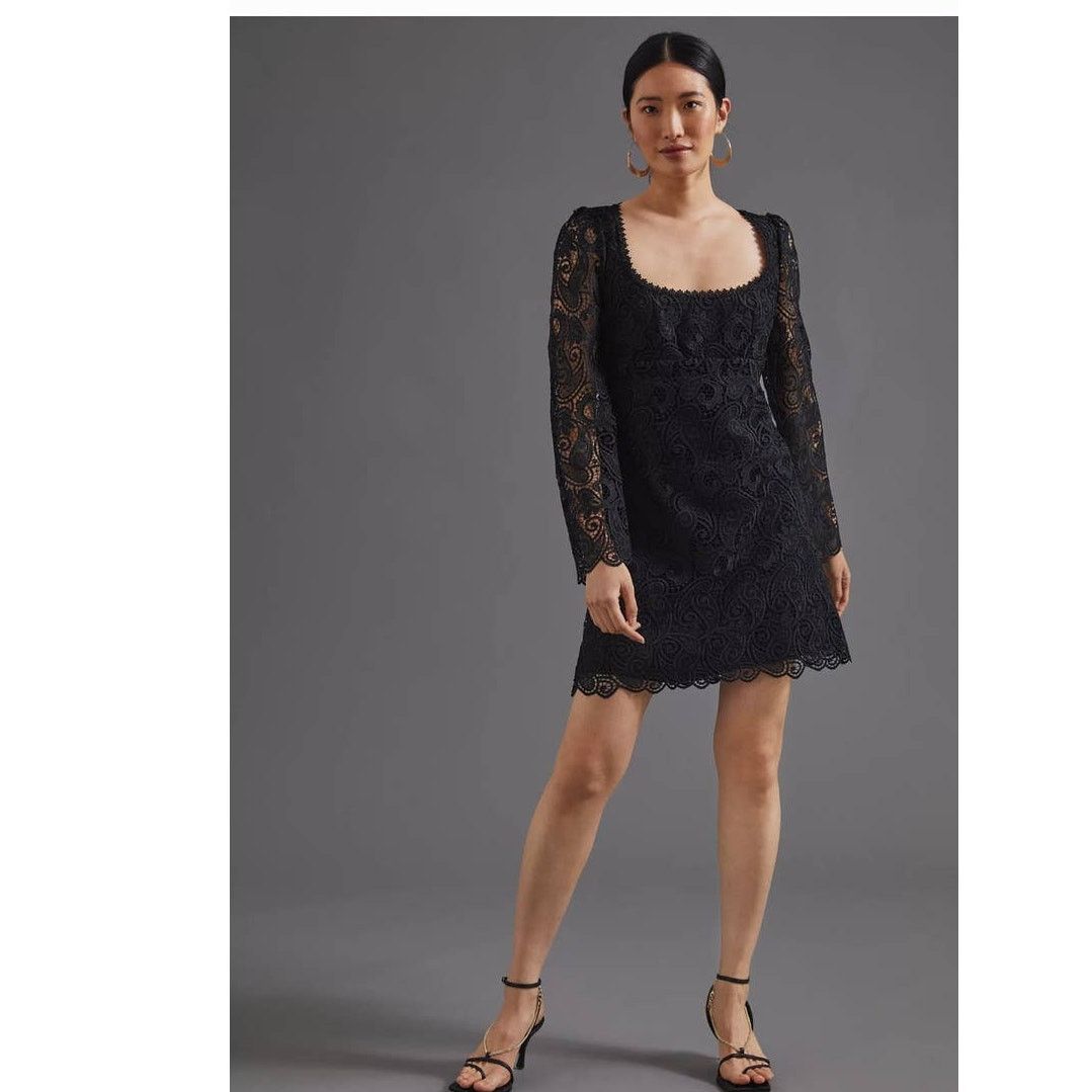 Anthropologie New Anthropologie Maeve Embroidered Lace Mini Dress $180 Size M / US 6-8 / IT 42-44 - 2 Thumbnail