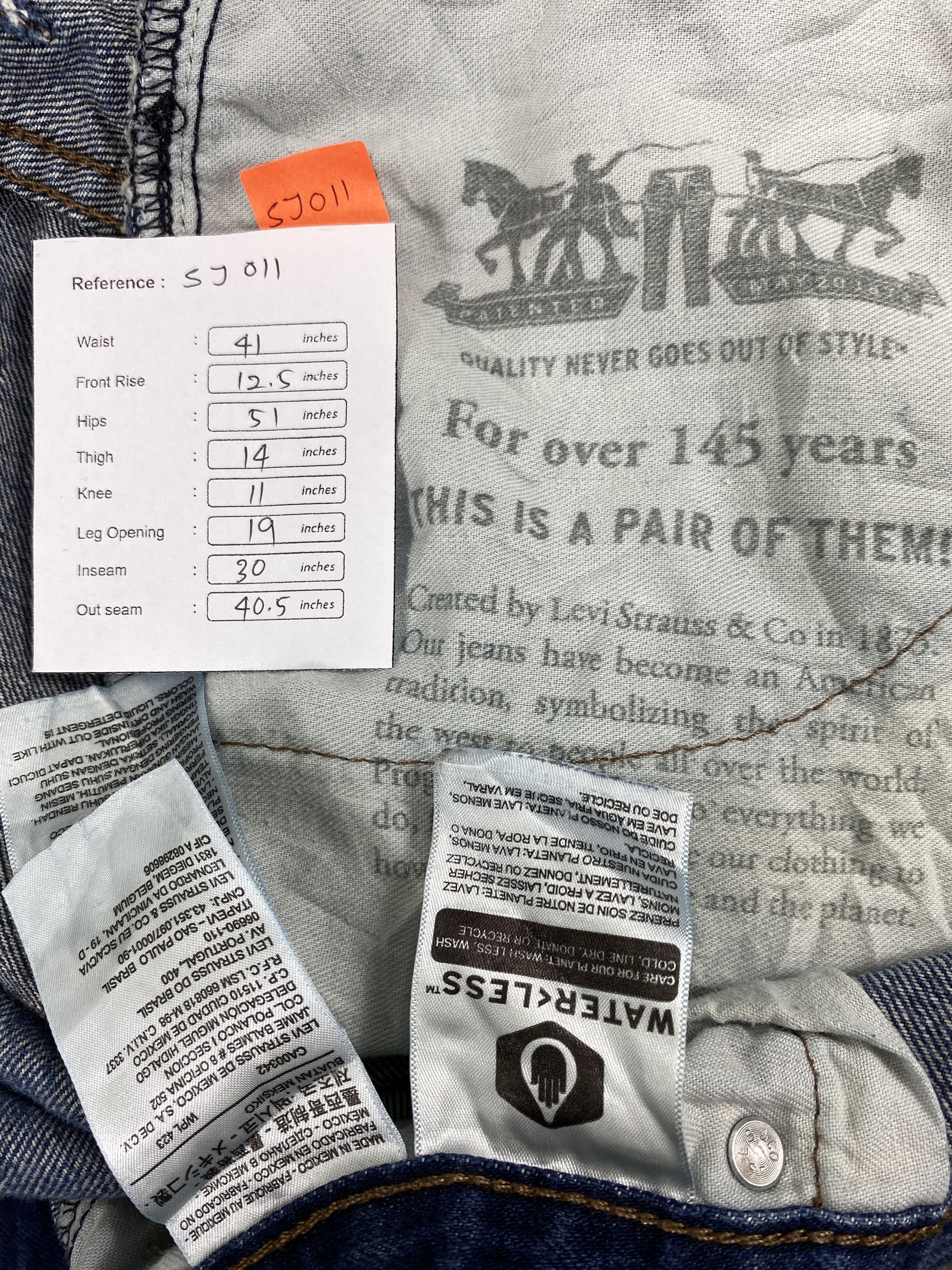 Levi's Blue Vintage Levi's 569 Jeans 41x30 Denim -SJ011 Size US 41 - 8 Thumbnail