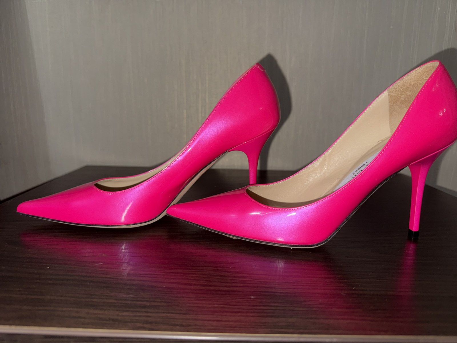 Jimmy Choo Jimmy Choo Anouk Heels Pearl Raspberry Neon Pink size:35 Size US 4.5 / IT 34.5 - 2 Thumbnail
