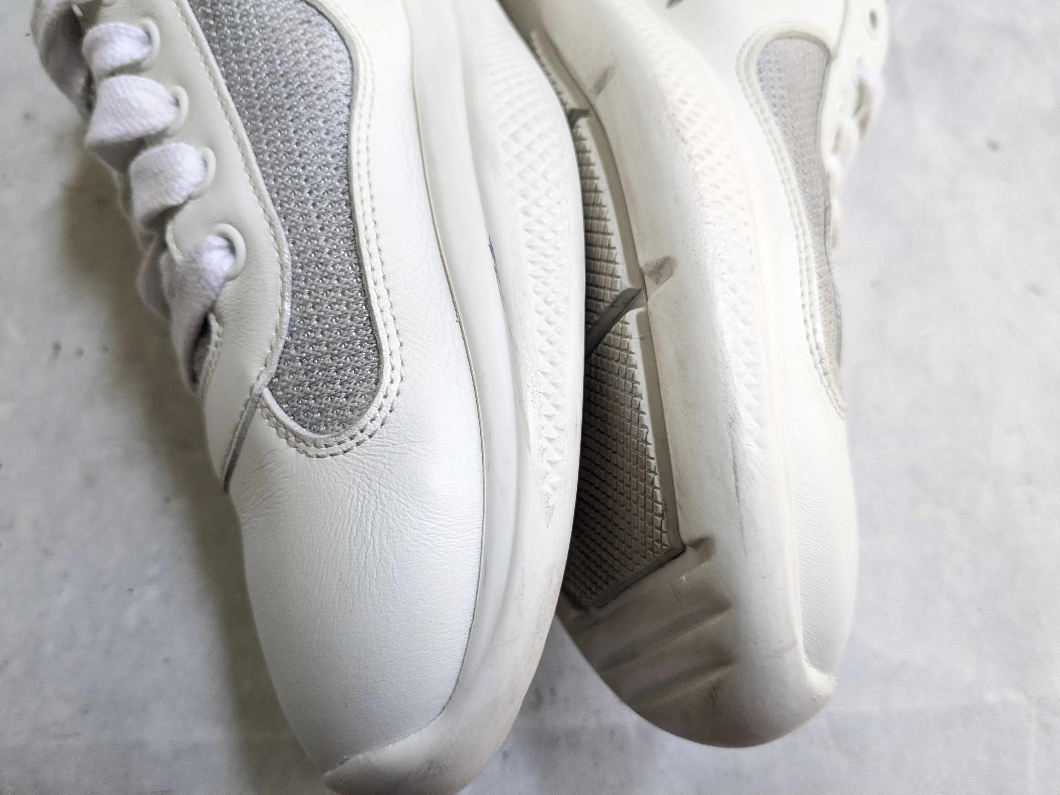 Prada Prada America's Cup Sneakers White 10 Silver Red Low Size US 10 / EU 43 - 9 Thumbnail