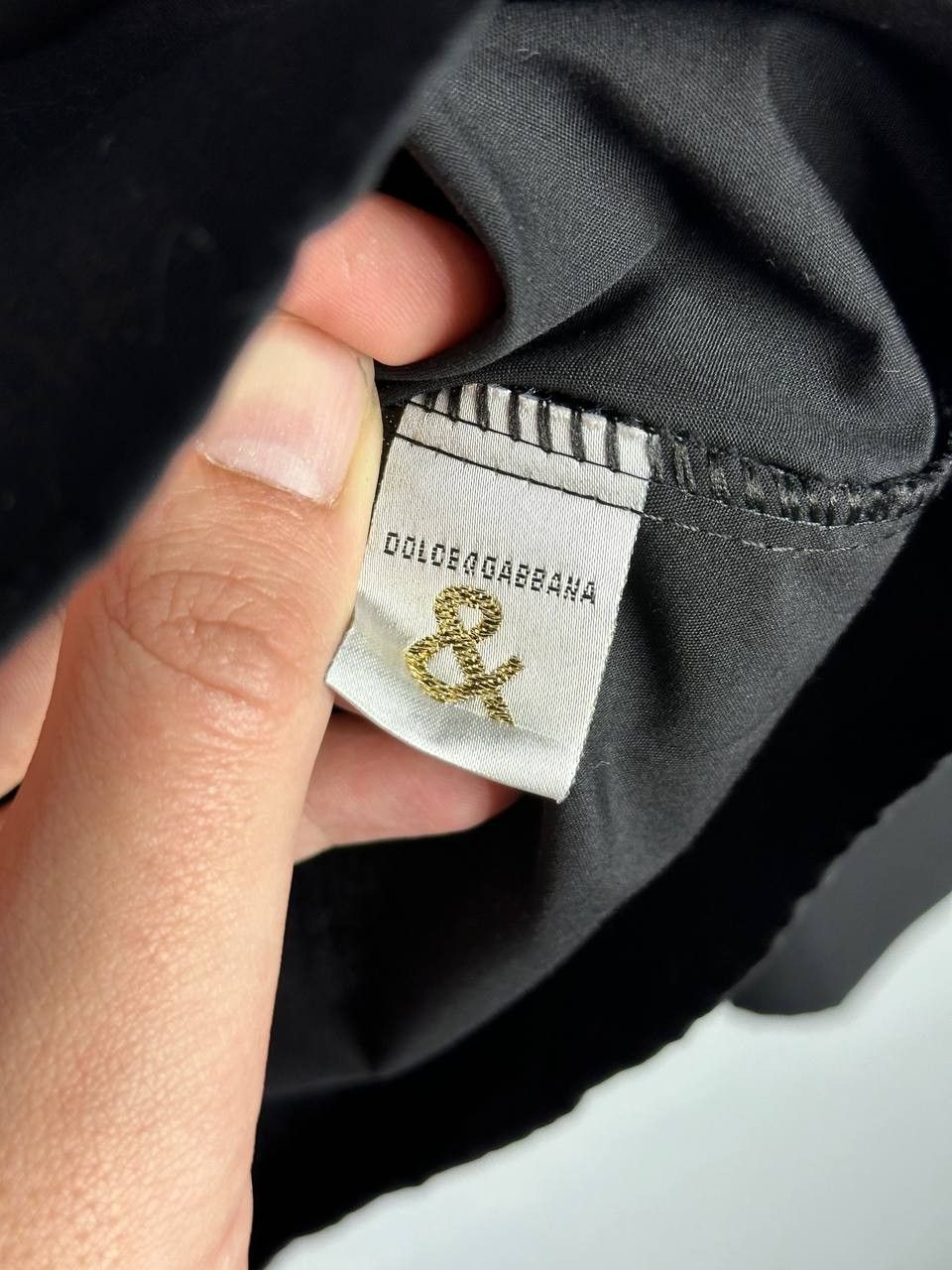 Vintage Y2k Vintage Dolce & Gabbana D&G Big Logo Black Shirt Size US M / EU 48-50 / 2 - 8 Thumbnail