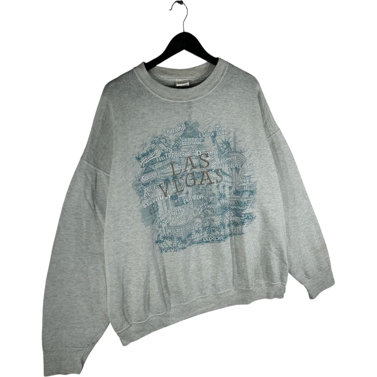 Fruit Of The Loom Vintage Las Vegas Attractions Spellout Crewneck XXL Size US XXL / EU 58 / 5 - 4 Thumbnail