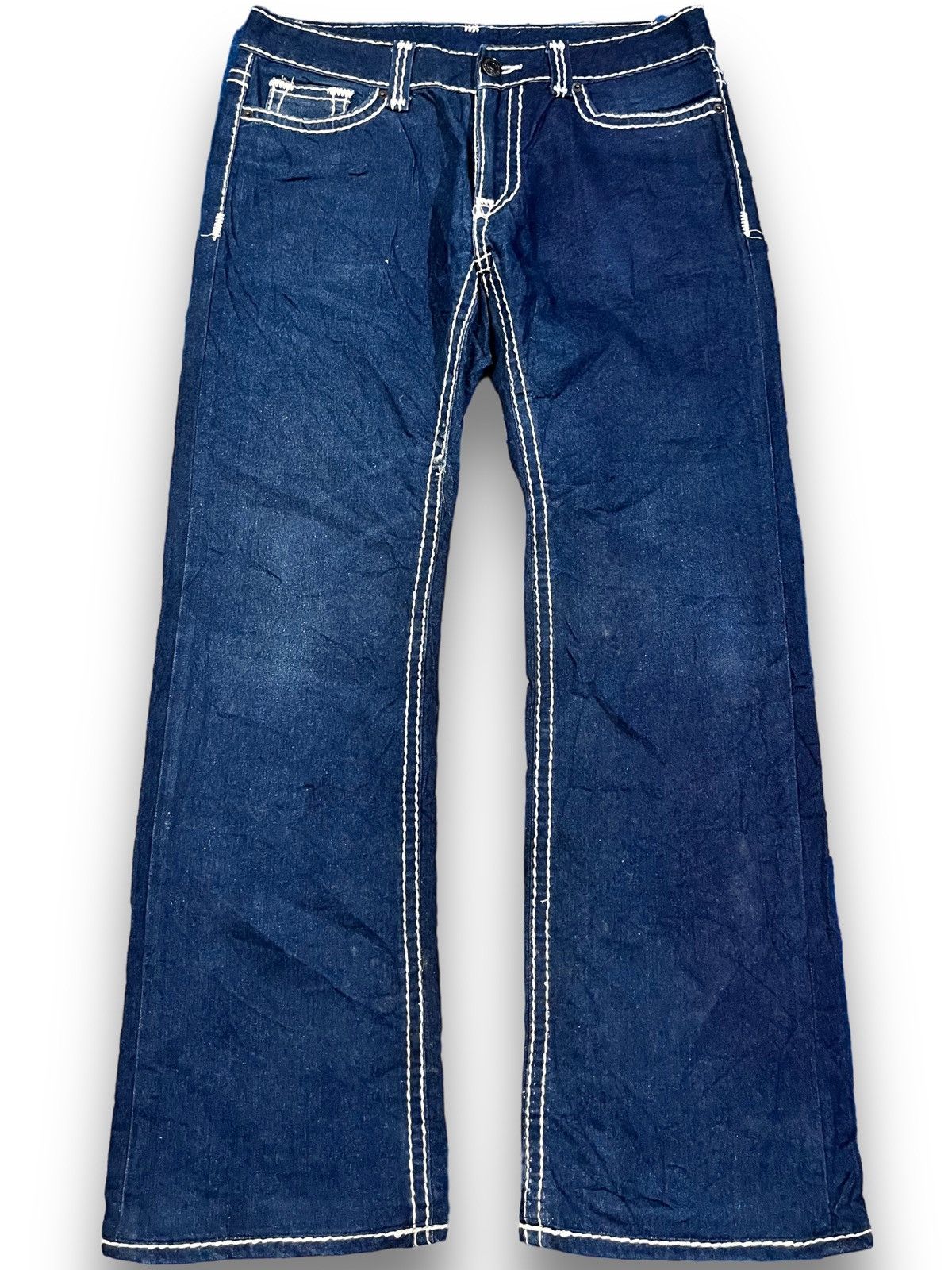 Who Decides War Vintage Black Label Flare Denim Size US 33 - 1 Thumbnail