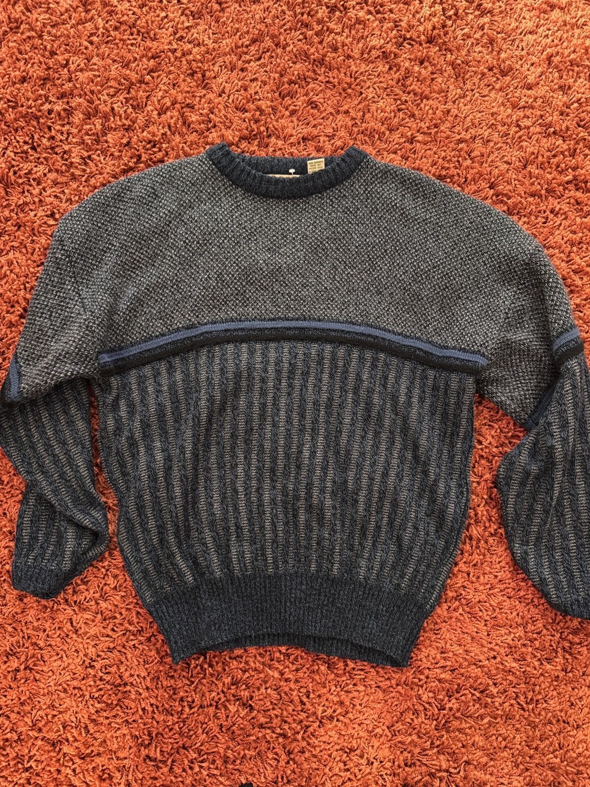 Vintage Vintage 90s Striped Pullover knit Size US L / EU 52-54 / 3 - 1 Thumbnail
