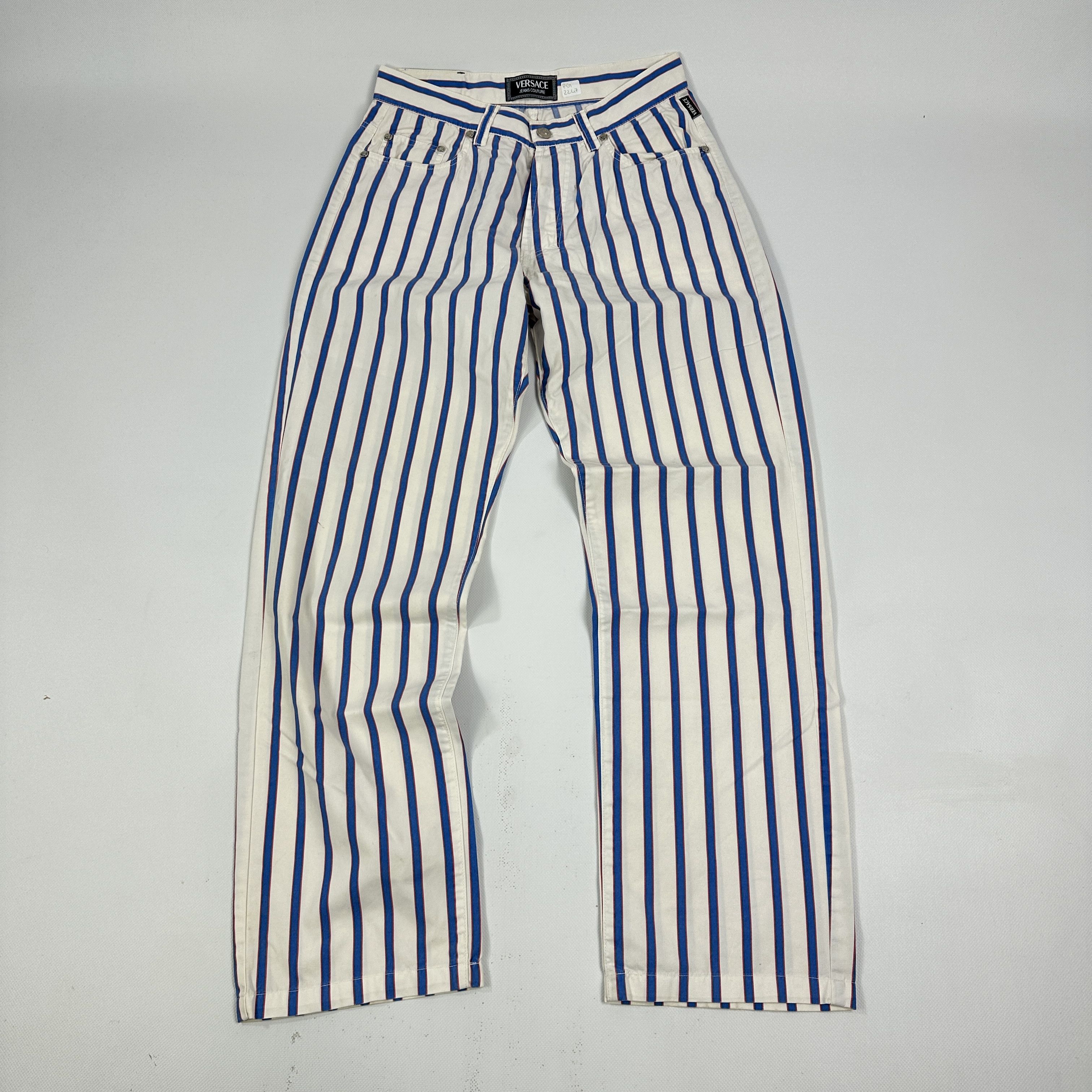 Versace Jeans Couture Pantaloni Versace Jeans Couture A Righe – 44 IT Size US 30 / EU 46 - 1 Thumbnail