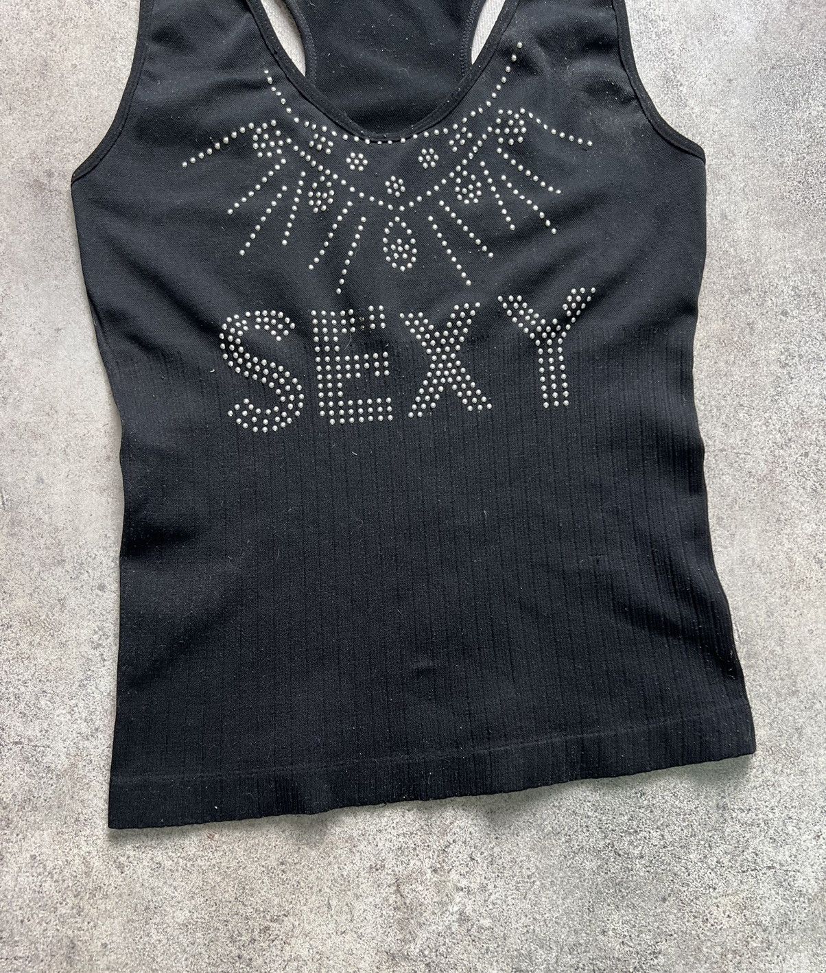 Hysteric Glamour × Japanese Brand Vintage Japanese SEXY logo tank top Size S / US 4 / IT 40 - 2 Thumbnail