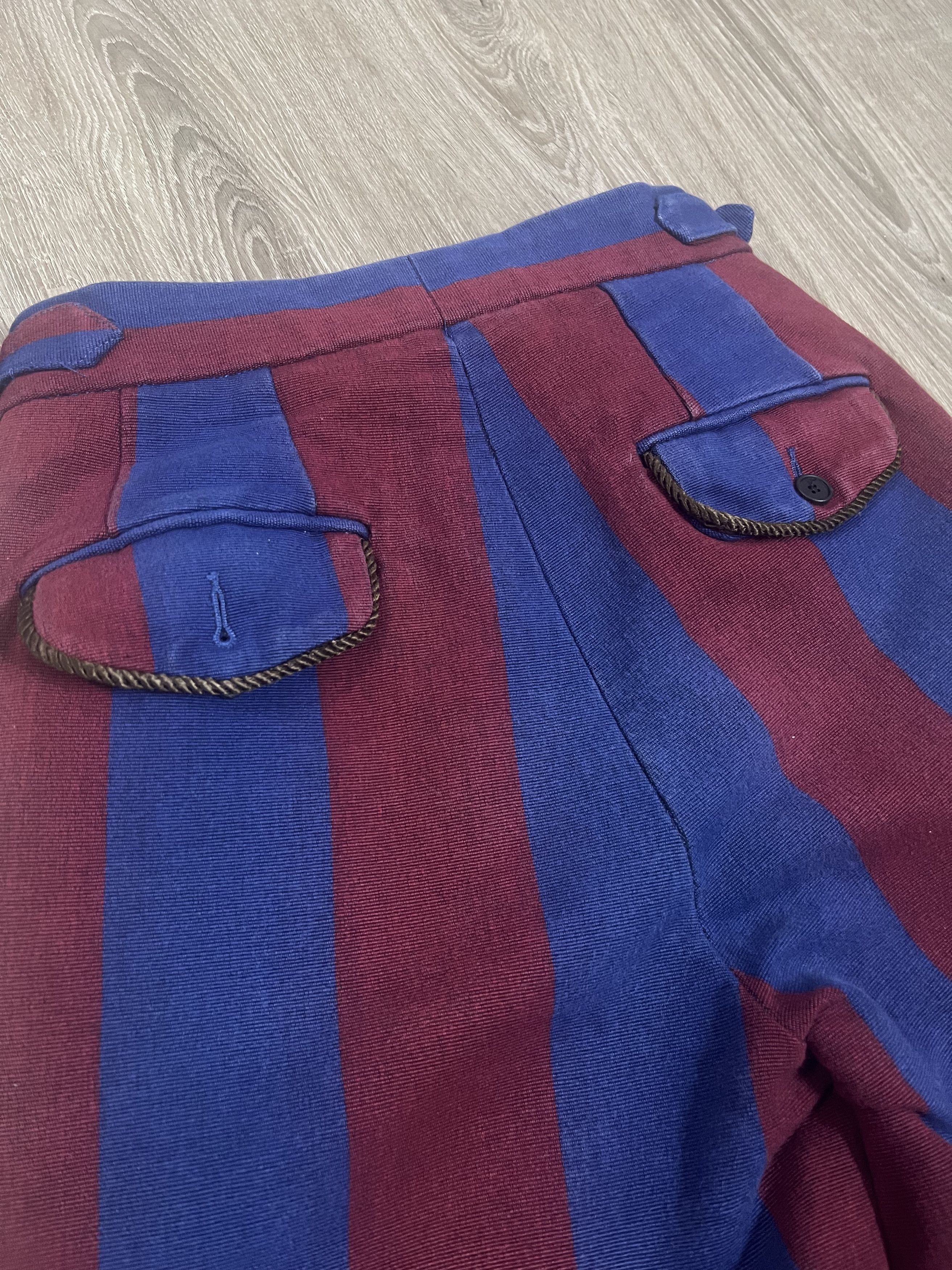 Bode Bode Striped Wool Tailored Pants - Red/Blue 28 / R Size 34S - 5 Thumbnail