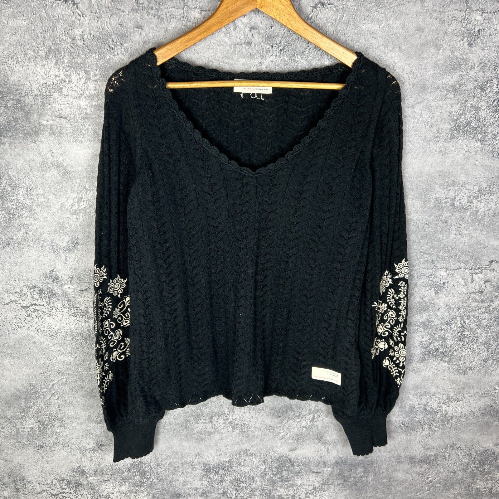 Odd Molly Odd Molly Sweater Women's Size 1 V-Neck Black Cotton ` Size XS / US 0-2 / IT 36-38 - 3 Thumbnail