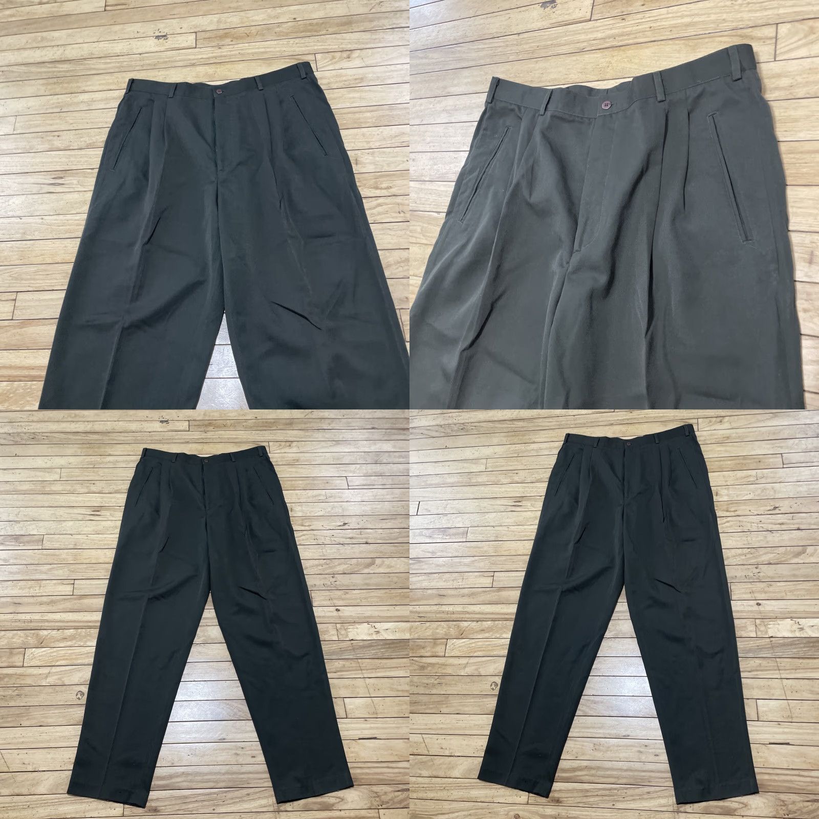 Vintage VINTAGE OG Classics Pants Men 38 34 Green 90s Retro Pleated Trousers Dress Pants Mens Regular Straight 37x34 Size US 38 / EU 54 - 9 Thumbnail