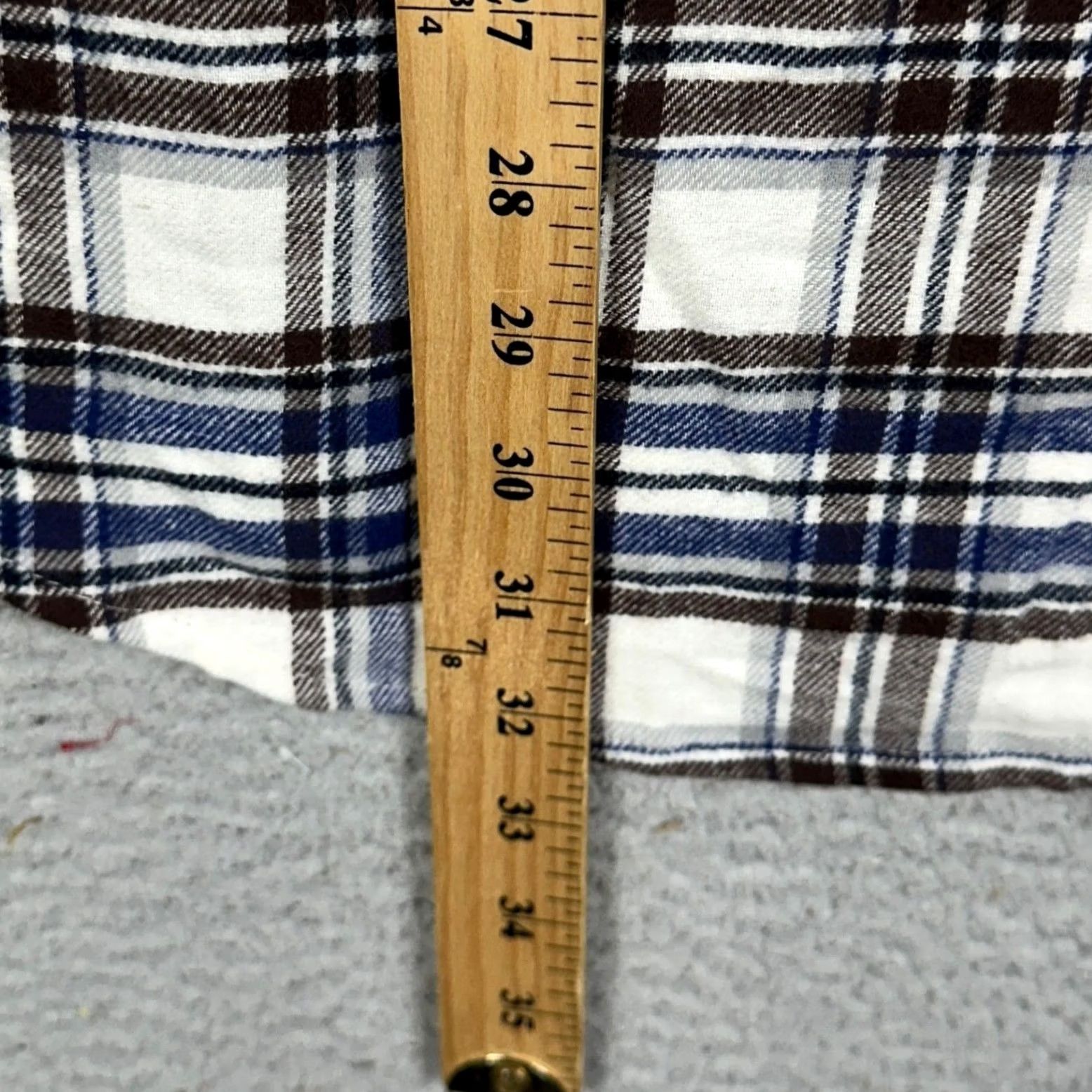 Croft & Barrow Croft & Barrow Shirt Mens L Blue Brown Plaid Flannel Button-Down Pocket Casual Workwear Winter Fall Size US L / EU 52-54 / 3 - 7 Thumbnail