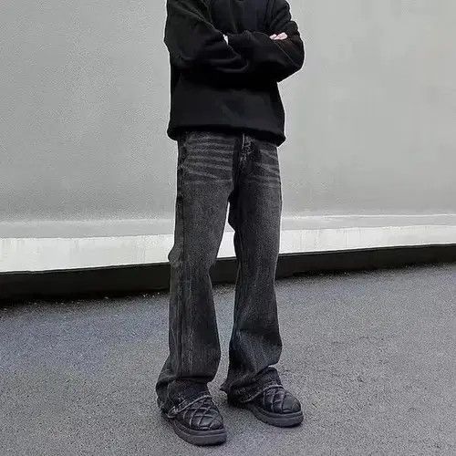 Japanese Brand × Jean Black Opium Stacked Denim Jeans Size US 32 / EU 48 - 2 Thumbnail