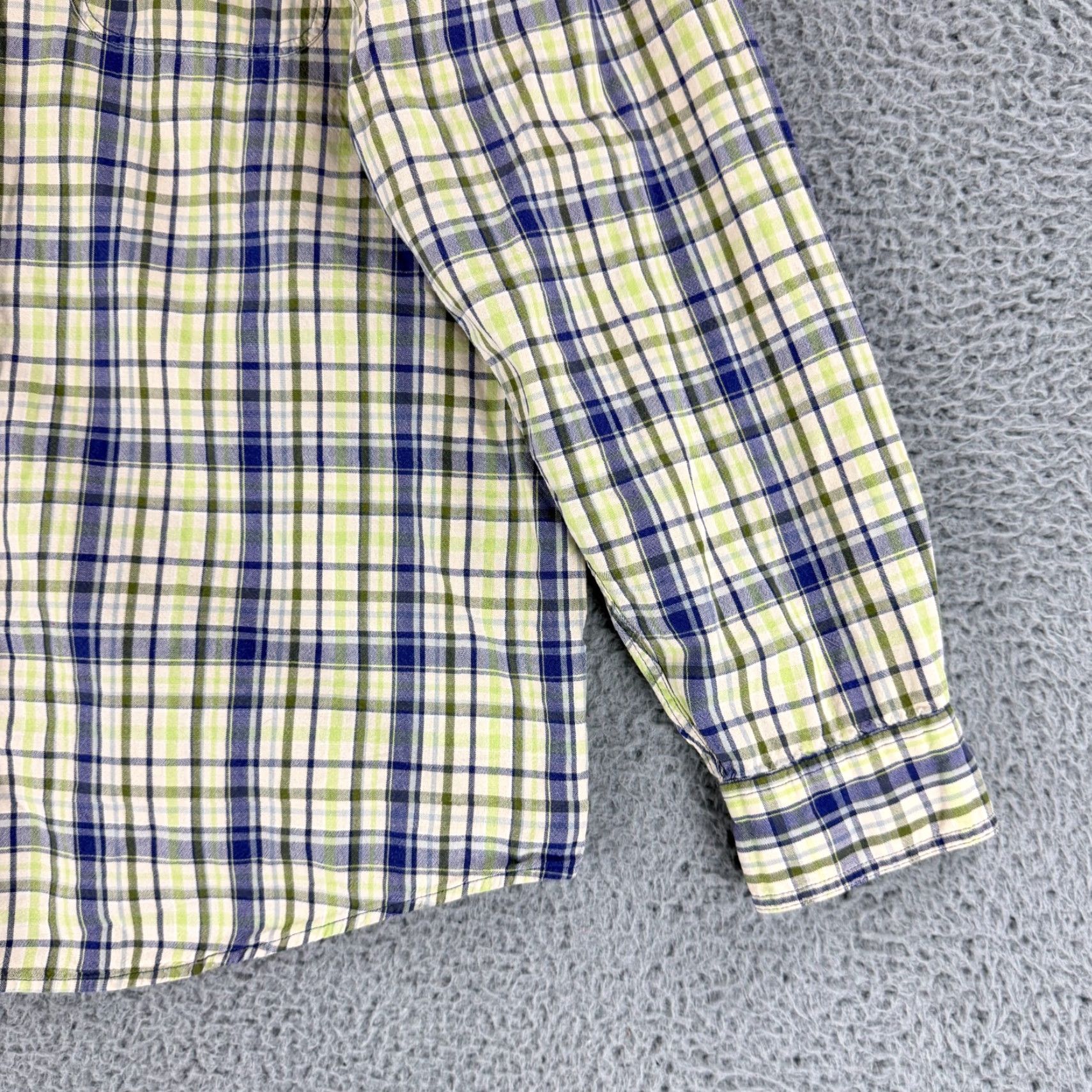 Vintage VINTAGE L.L. Bean Button-Down Shirt Mens Large Yellow Plaid Long Sleeve Cotton Shirt Mens Large Yellow Plaid Button-Up Cotton Size US L / EU 52-54 / 3 - 3 Thumbnail