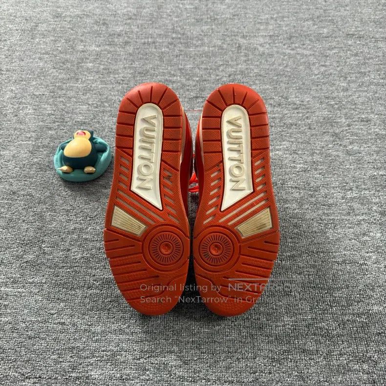Other Louis Vuitton Trainer White Orange Denim shoes Size US 6 / EU 39 - 4 Thumbnail