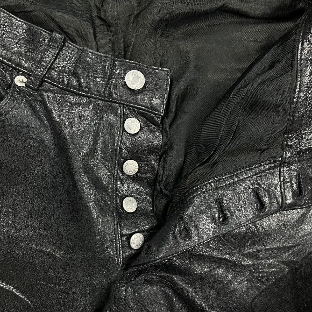 Helmut Lang Vintage Helmut lang leather pants Size US 30 / EU 46 - 11 Thumbnail