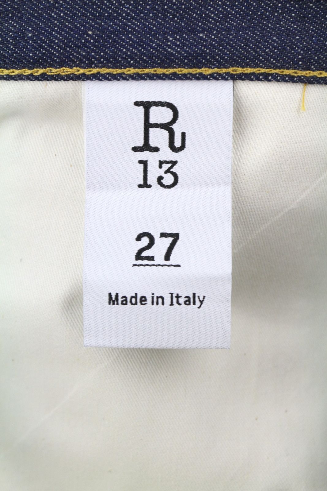 R13 LISA BAGGY 27 Bain Blue Rigid Denim 88193 Size 27" / US 4 / IT 40 - 6 Thumbnail